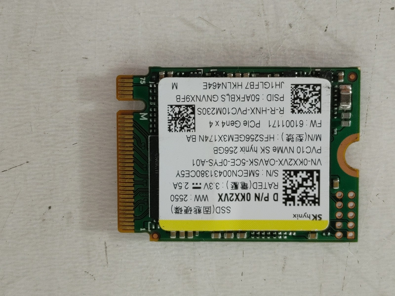 Lot of 2 SK Hynix PVC10 HFS256GEM3X174N 256 GB NVMe PCIe GEN4 30mm Solid State