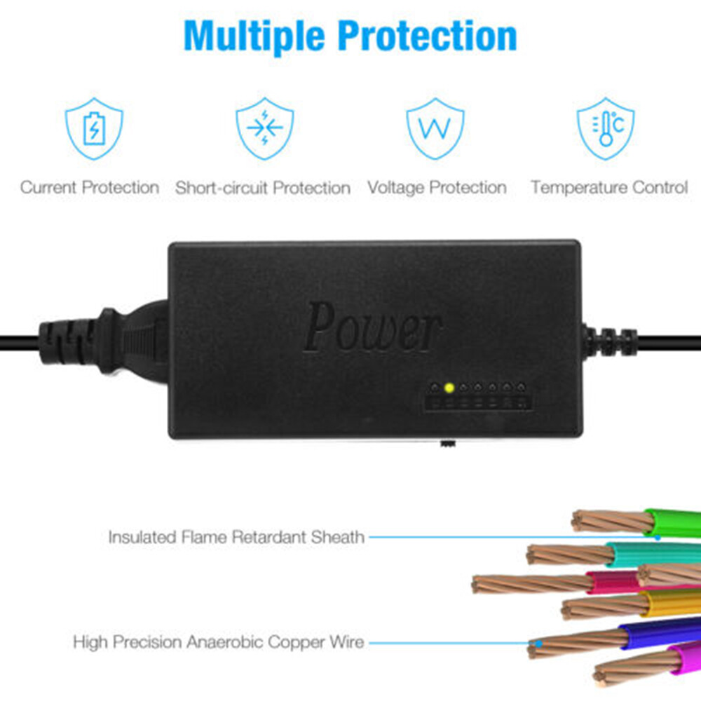96W Universal Laptop Power Supply Charger Adapter w/ 8/42 Tips Notebook Charger