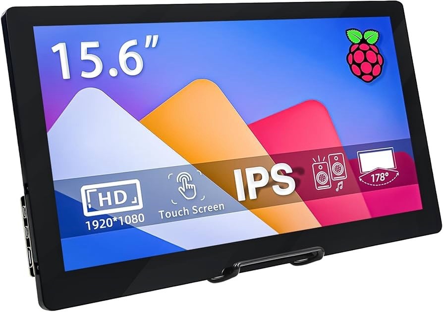 15.6″ IPS Touch Screen Monitor 1920×1080 HDMI USB-C Built-in Speakers Black