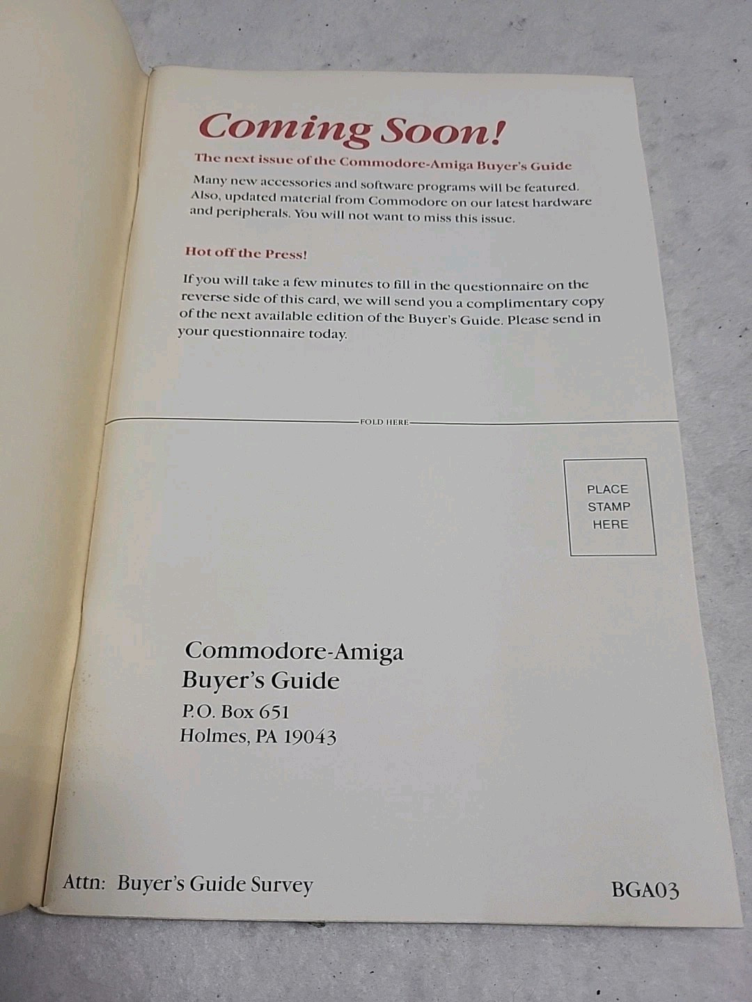 Commodore Amiga Buyer’s Guide To Software and Accessories Vol 4, Vtg Computers