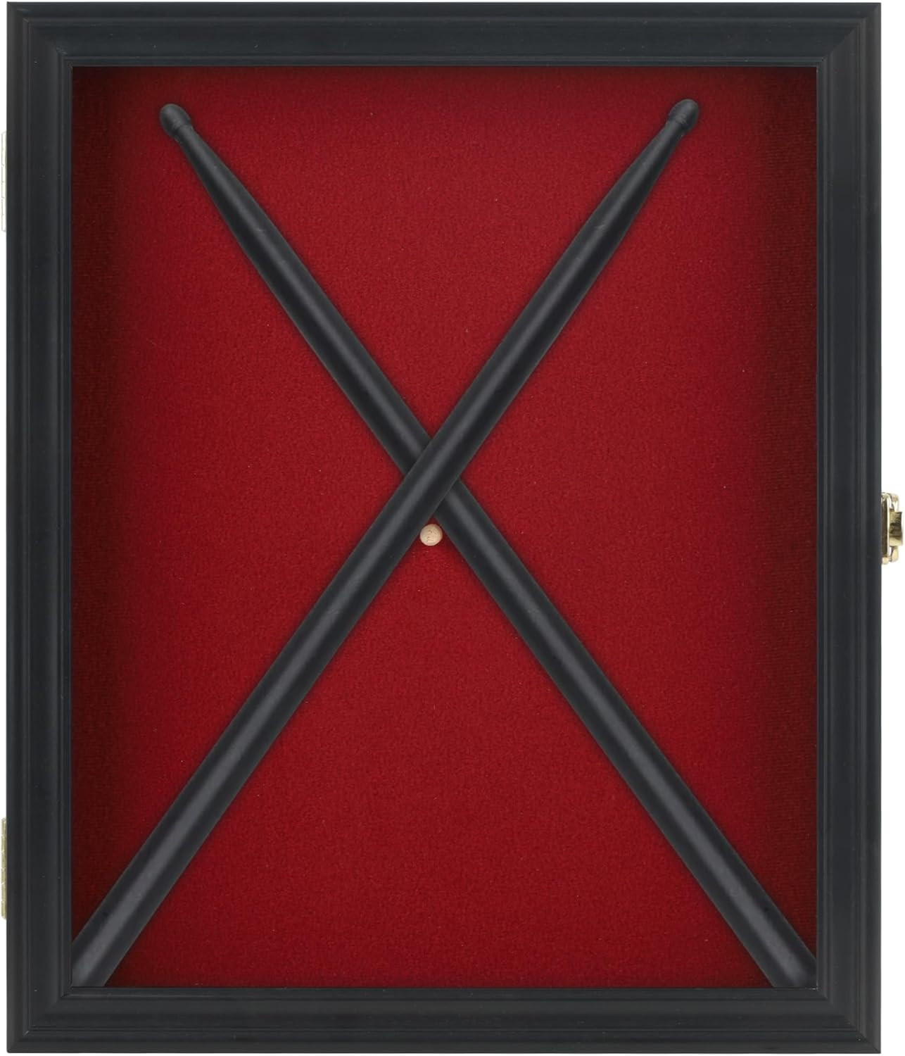 Drumstick Display Case Frame – 98% UV Protection, Wall Mount, Black Finish