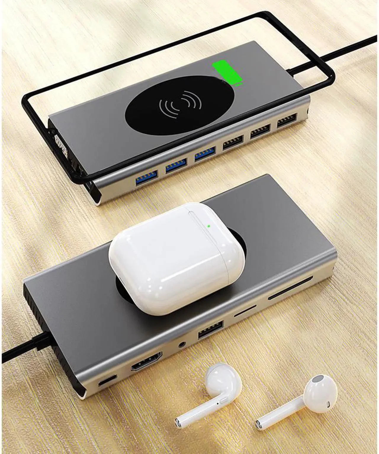 15 in 1 USB C Multiport Adapter Hub MacBook Pro Air HDMI 4K 3.0 Wireless Charger