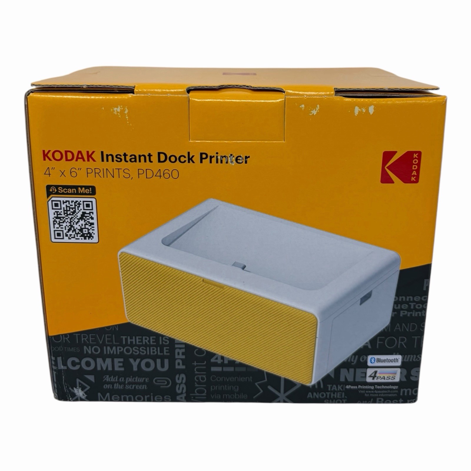Kodak Dock Plus 4×6 Instant Photo Printer Bundle 40 Sheets PD460 White