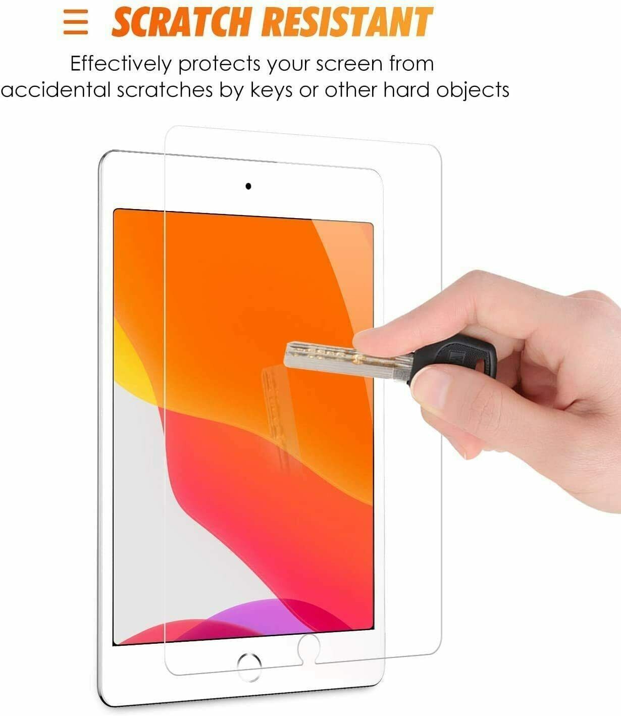 4 Pack Tempered Glass Screen Protector for iPad 6th 5th 2018 Air 2 Pro 9.7″ 10.5