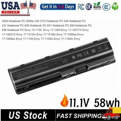 Battery for HP Pavilion dm4 dv3 dv5 dv6 dv7 g4 g6 g7 G62 G56 Series 5200mAh