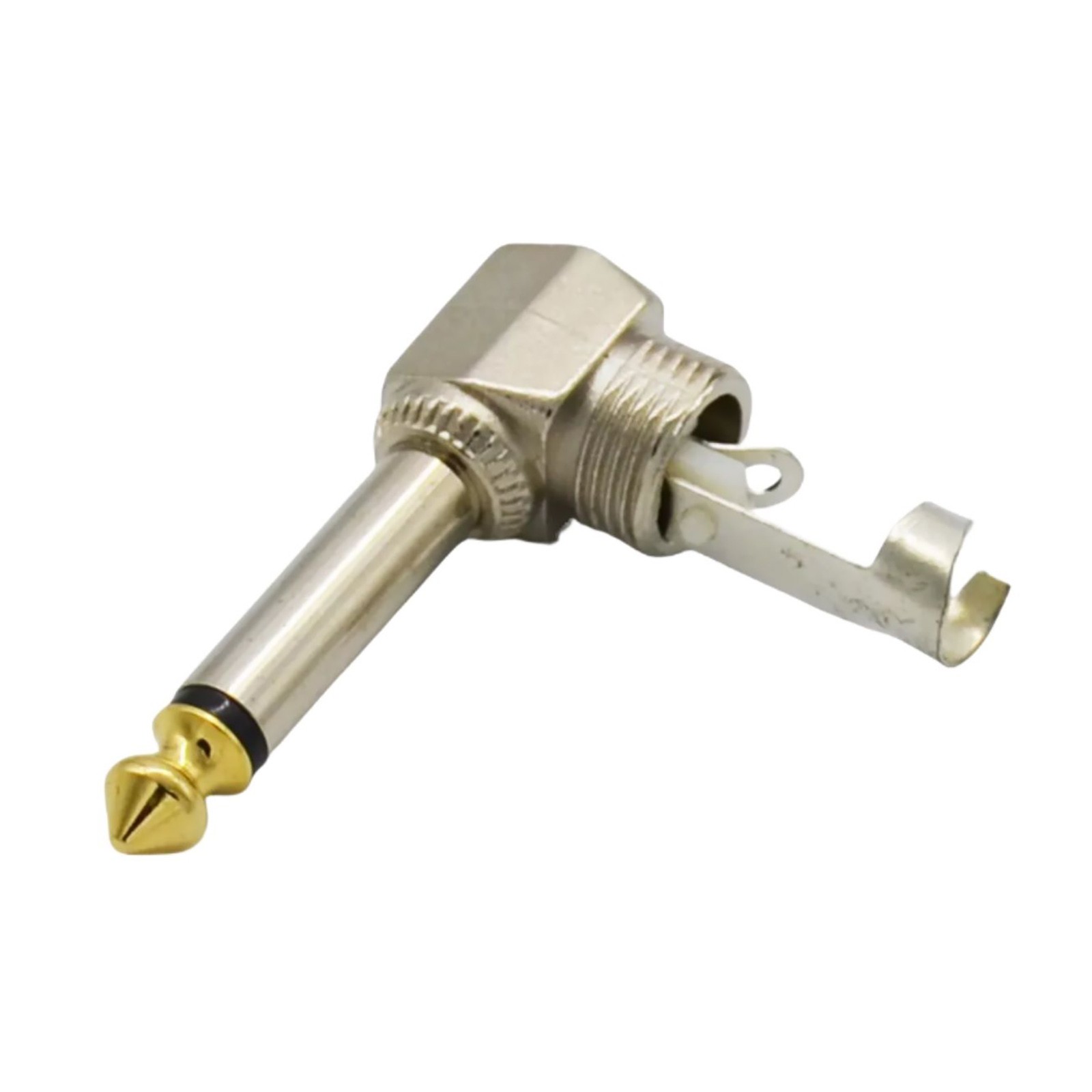 10pcs 90 Degree microphone Adapter Plug 1/4 in TS Male To 1/4 in Jack Male