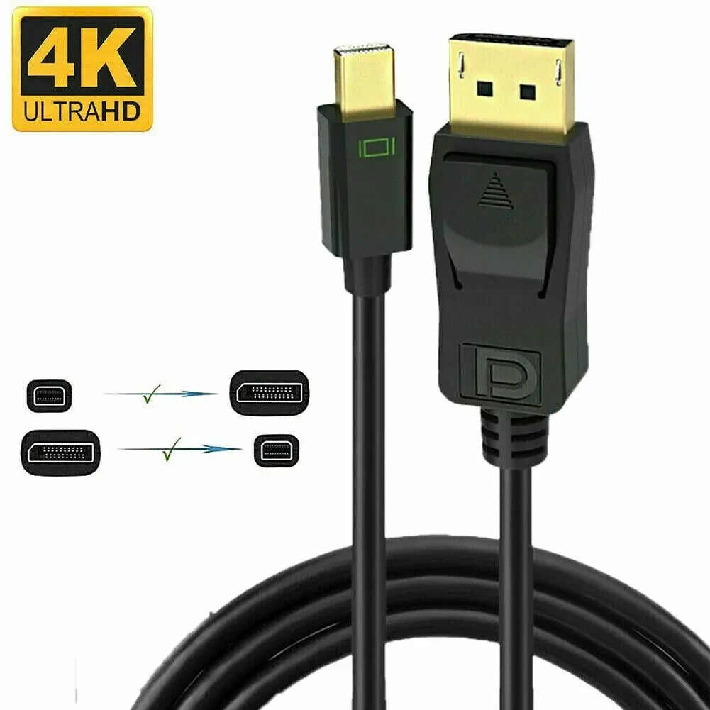 Mini DisplayPort to DisplayPort Cable Mini DP to DP Adapter HD Video 2K 4K 60Hz