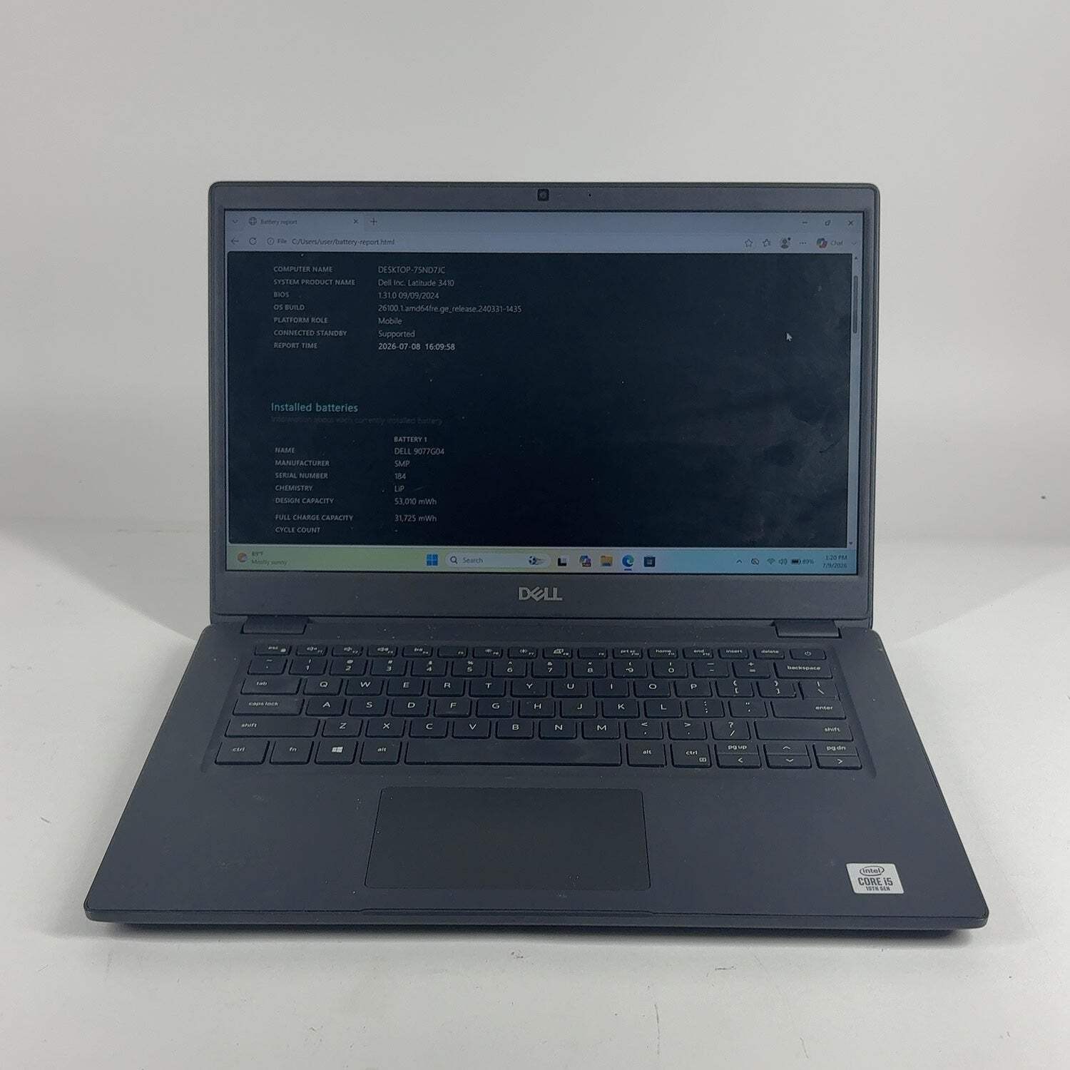 Dell Latitude 3410 14″ i5-10210U 1.6GHz 8GB RAM 256GB SSD
