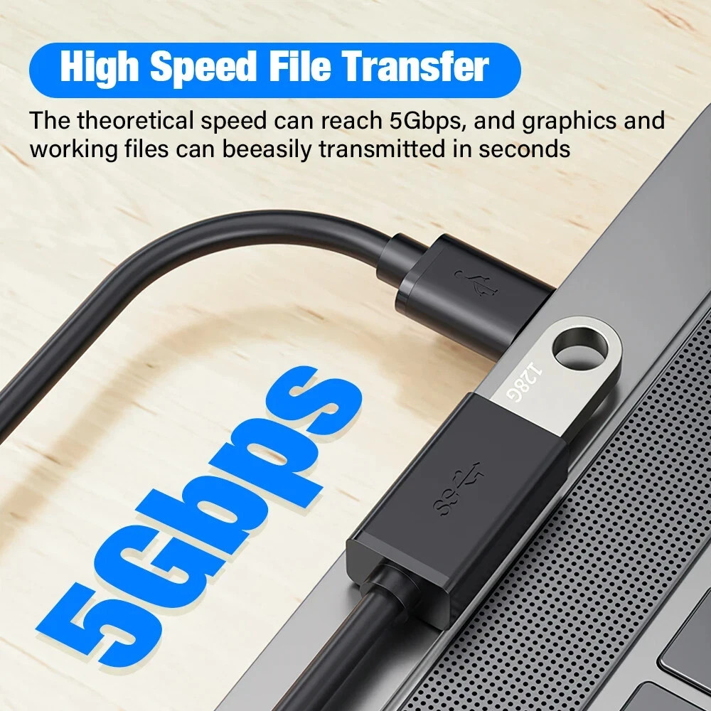 USB 3.0 Extension Cable High Speed Extender Cord Adapter Type A Male to Female