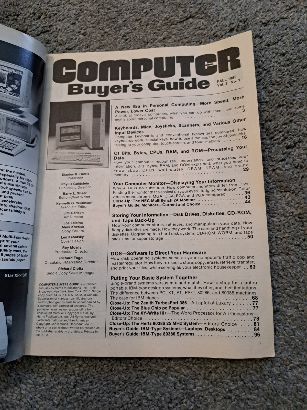 Vintage Fall 1989 Computer Buyer’s Guide Toshiba Tandon Catalog