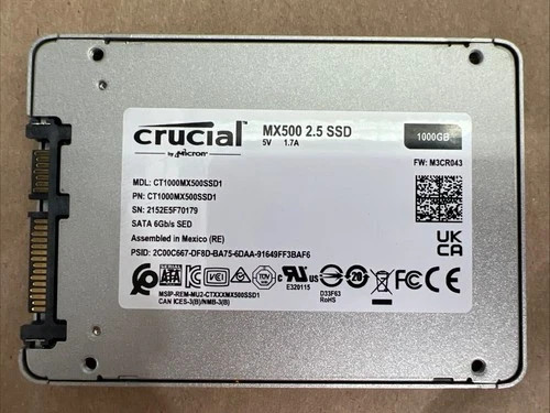 Crucial MX500 1TB SSD 2.5″ SATA 6Gb/s Internal Solid State Drive CT1000MX500SSD1