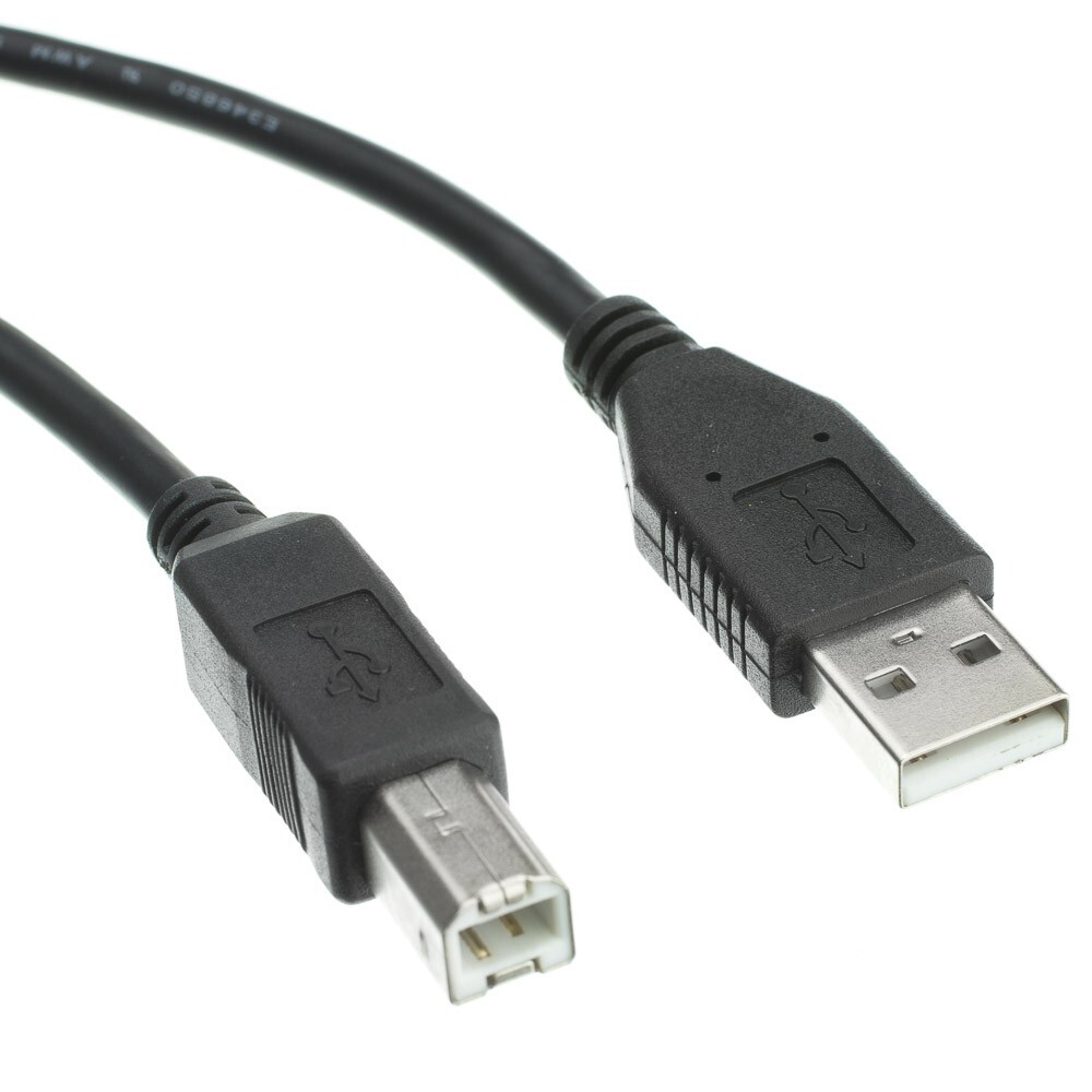 10ft USB 2.0 Printer/Device Cable Type A Male to Type B Male BLACK 10U2-02210BK
