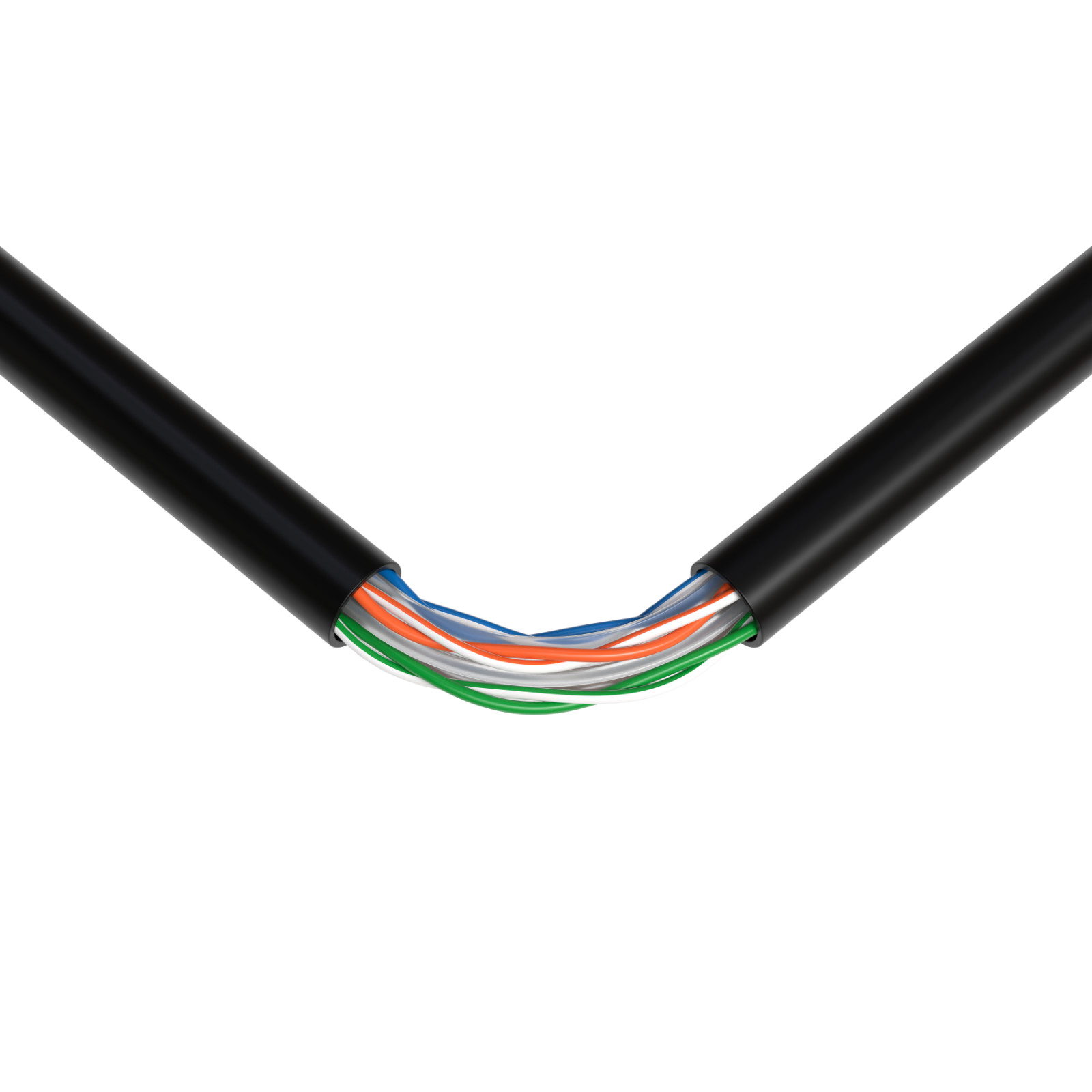 Cat5e OUTDOOR 500ft, 1000ft Cable Waterproof Ethernet Solid Direct Burial Cable