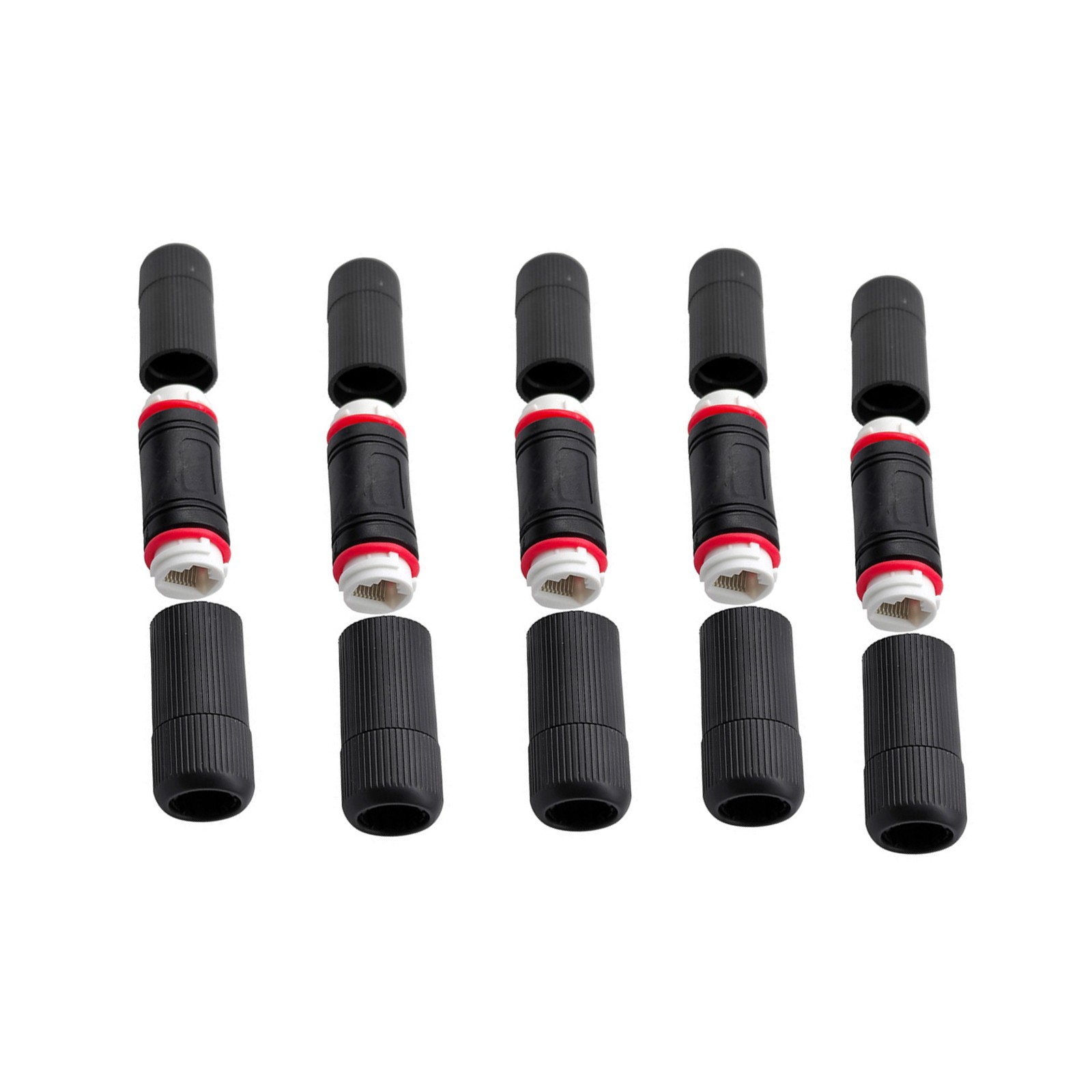 RJ45 Waterproof Network Cable Connector Coupler Adapter Female For Cat5 6