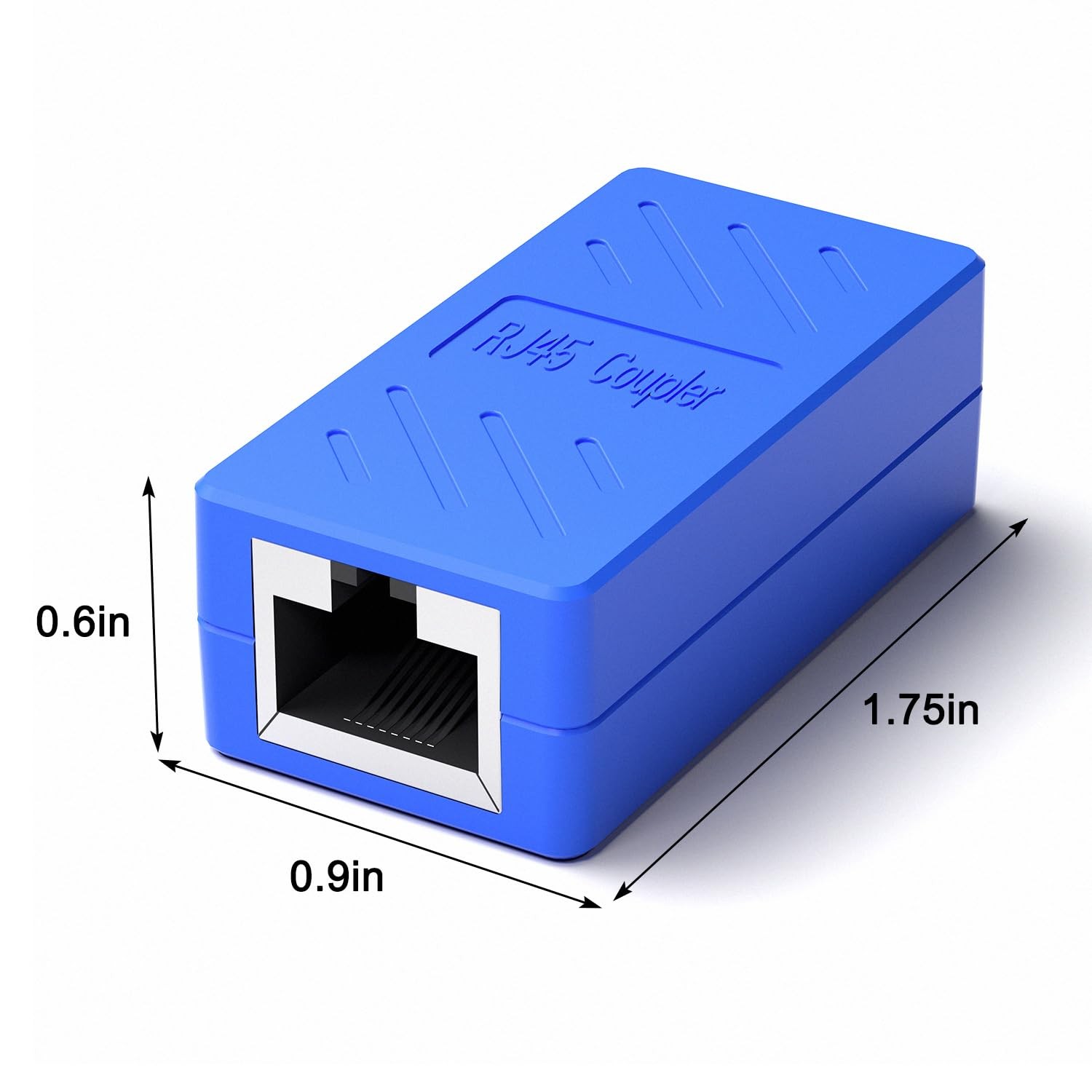 3 Pack RJ45 Coupler Ethernet Extender Cat7 Cat6 Cat5e Cat5 Female Blue