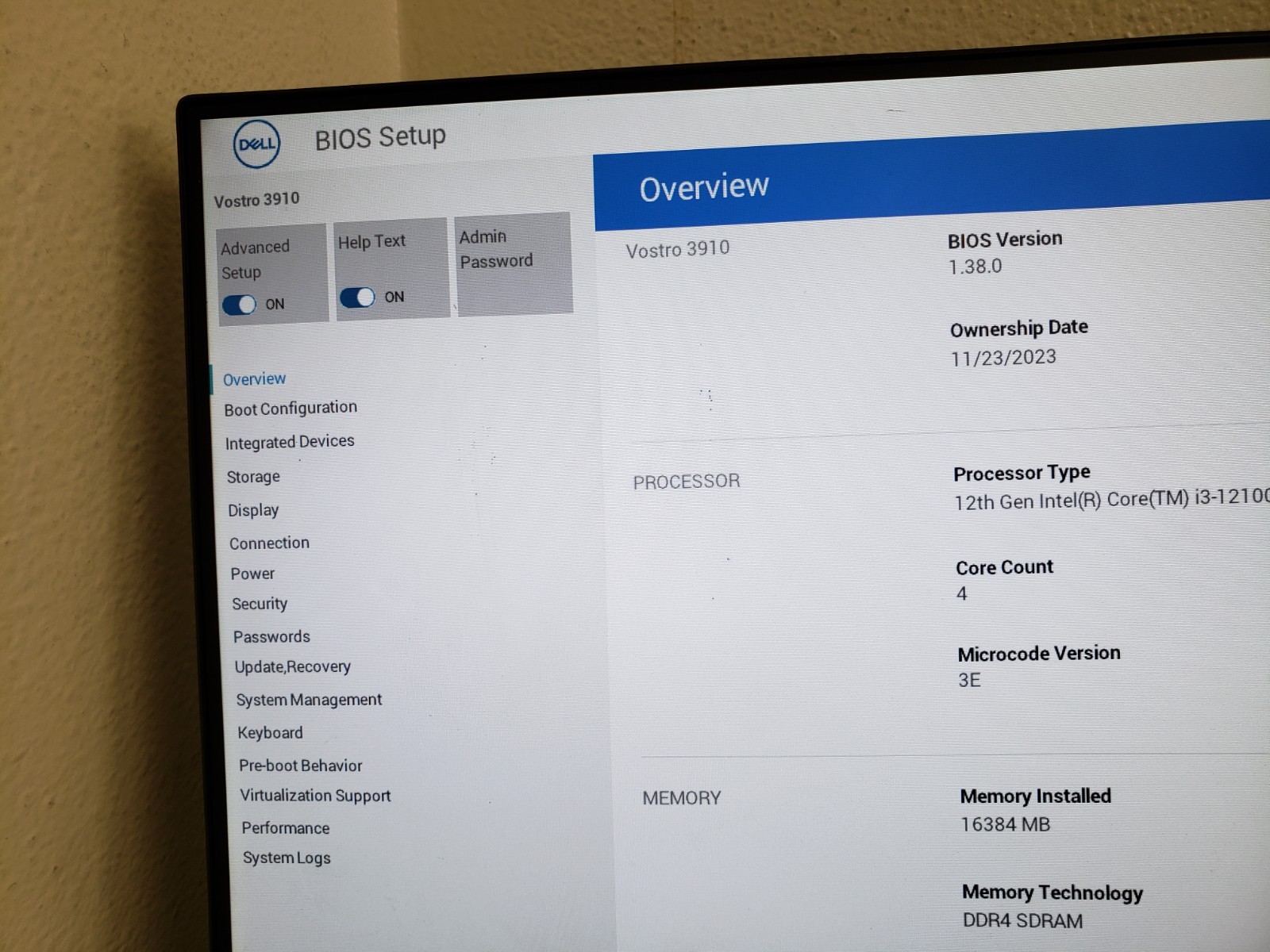 Dell Vostro 3910 Tower Desktop Intel Core i3-12100 | 16GB RAM | NO HDD