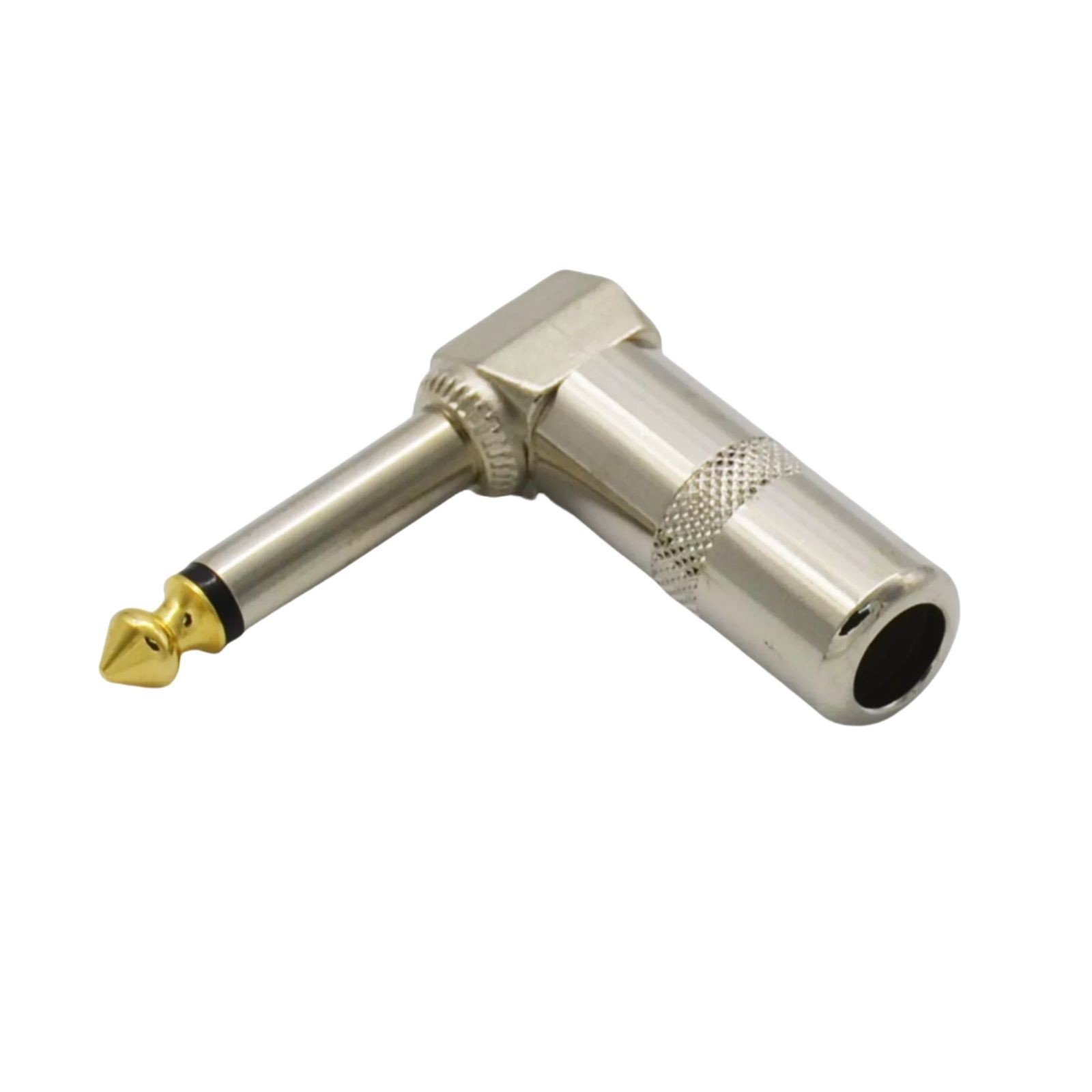 10pcs 90 Degree microphone Adapter Plug 1/4 in TS Male To 1/4 in Jack Male