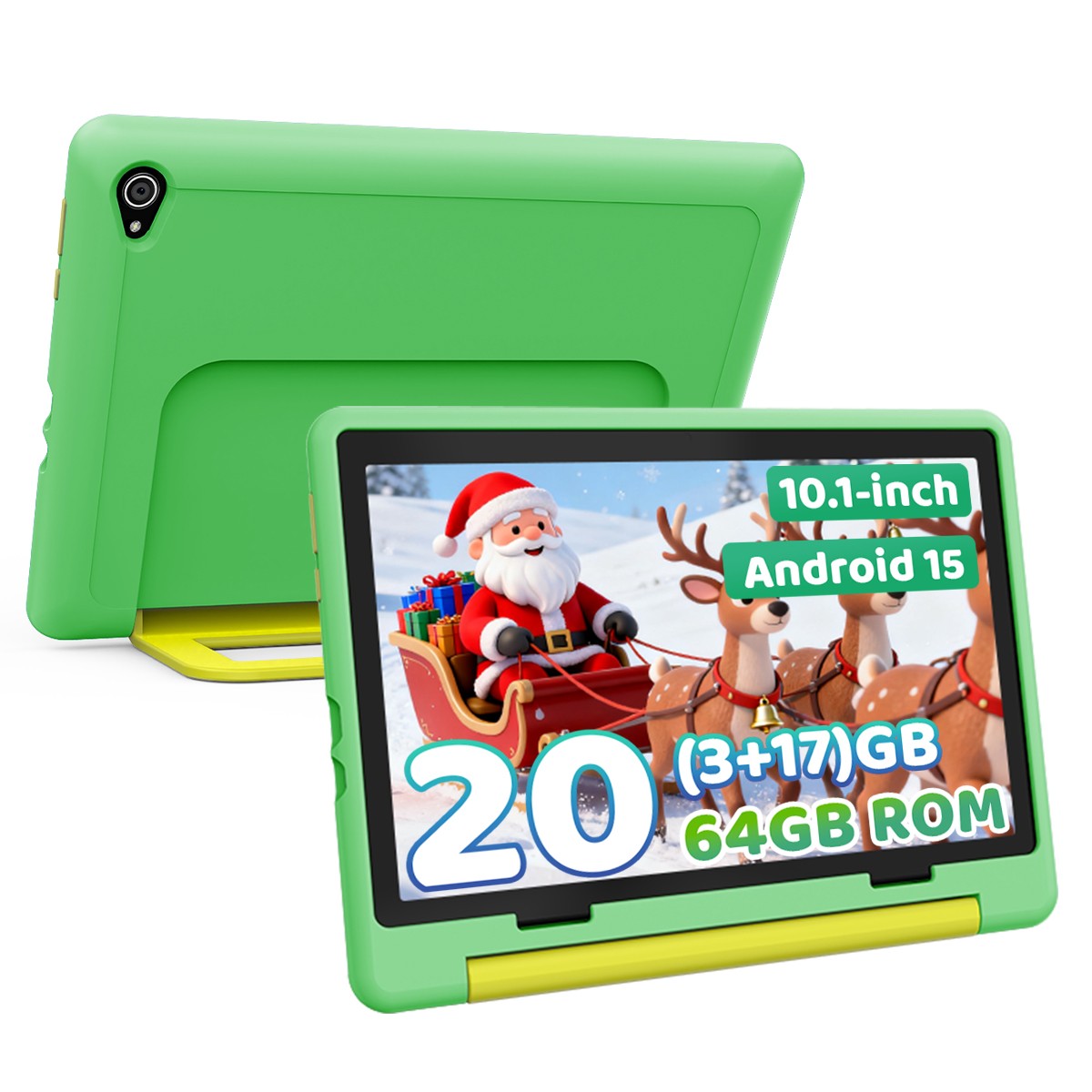 Kids Tablet, Android 15 64GB Tablet for Kids 10 inch Octa-Core with WIFI, 1TB TF