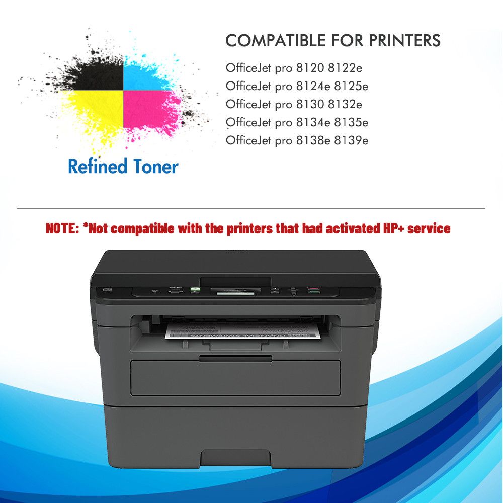 1-Pack Replacement 923e Black Ink Cartridge for HP OfficeJet Pro 8125e 8132e