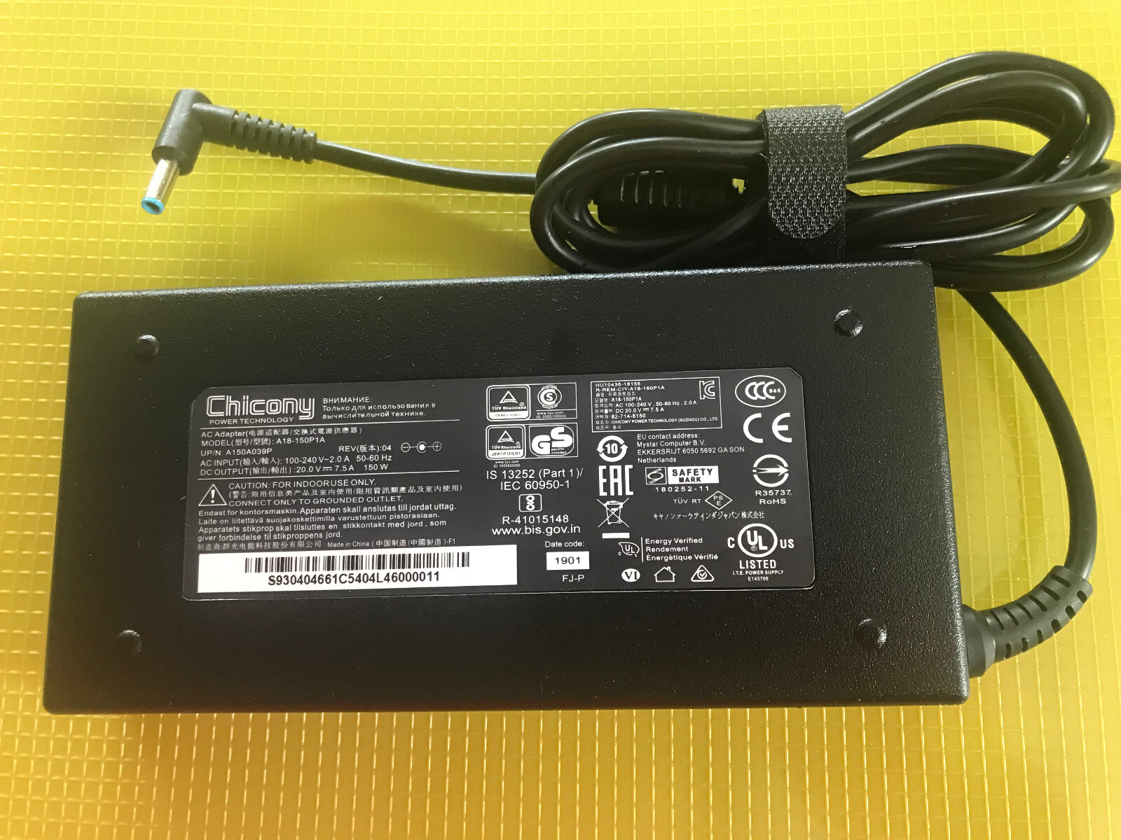 20v 150w Chicony Laptop PC Power Supply Charger for MSI GF Series THIN GF63-12VX