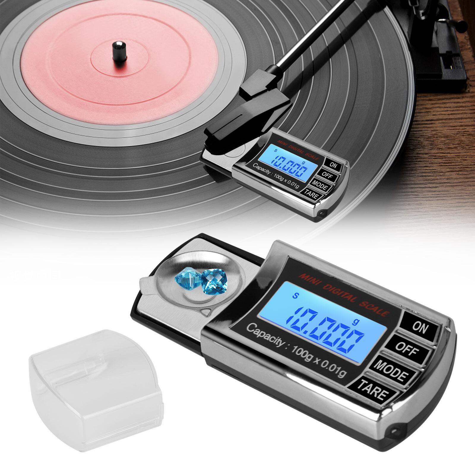 LED Digital Cartridge Scale Pressure Gauge Force Turntable Stylus 0.01g Tracking