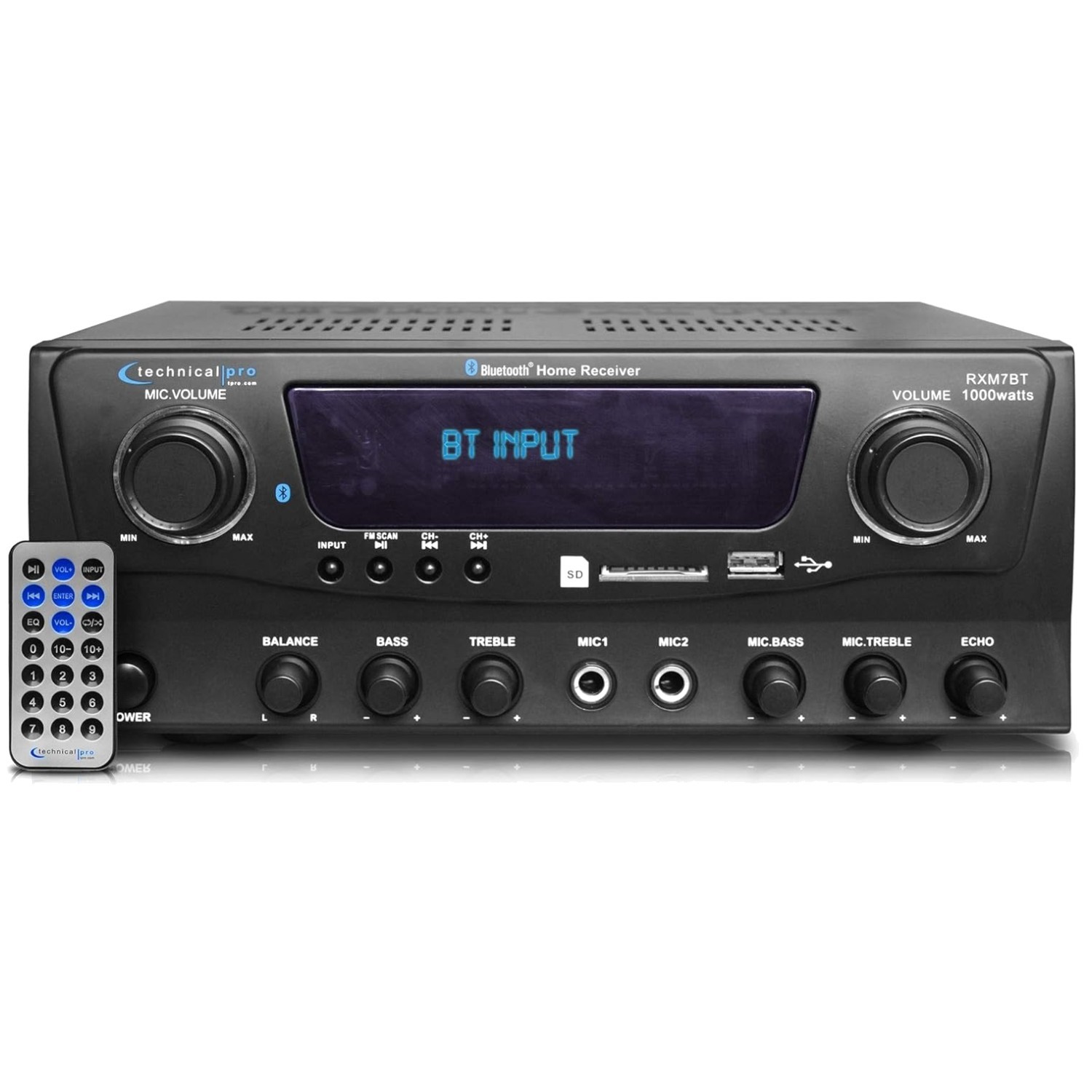 Bluetooth Stereo Audio Receiver 1000W USB/SD/FM