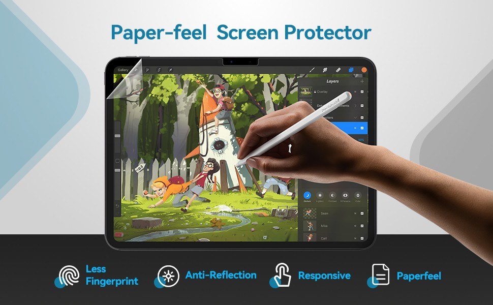 Penstudio Paper-Feel Screen Protector for iPad Air M2 11 inch | Anti-Glare