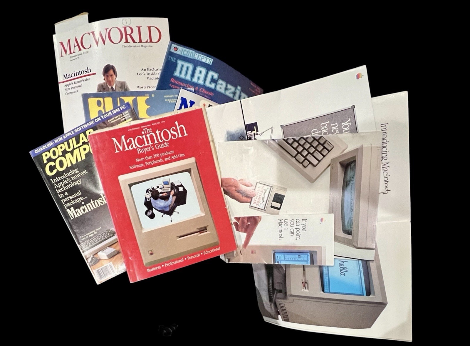 LOT Apple Computer 1980s Macworld Steve Jobs ‘84 Buyer Guide Marketing MediaREAD