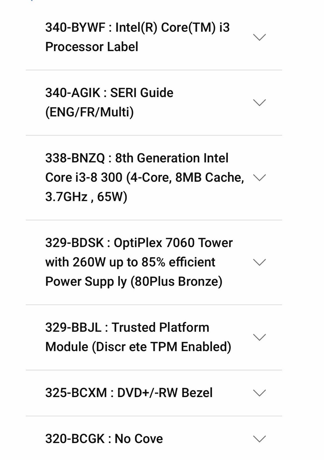 Dell Optiplex 7060 Intel Core i3-8300 4 Cores/8MB 3.7GHz 8GB DDR4, 500GB (V1)