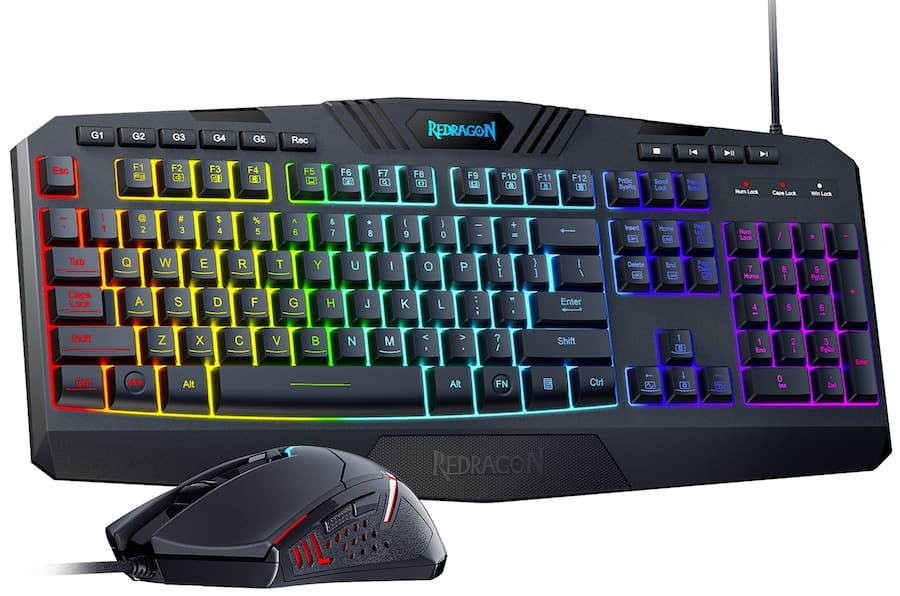 REDRAGON S101 Programmable Gaming Keyboard and Mouse Combo Set,RGB Backlit