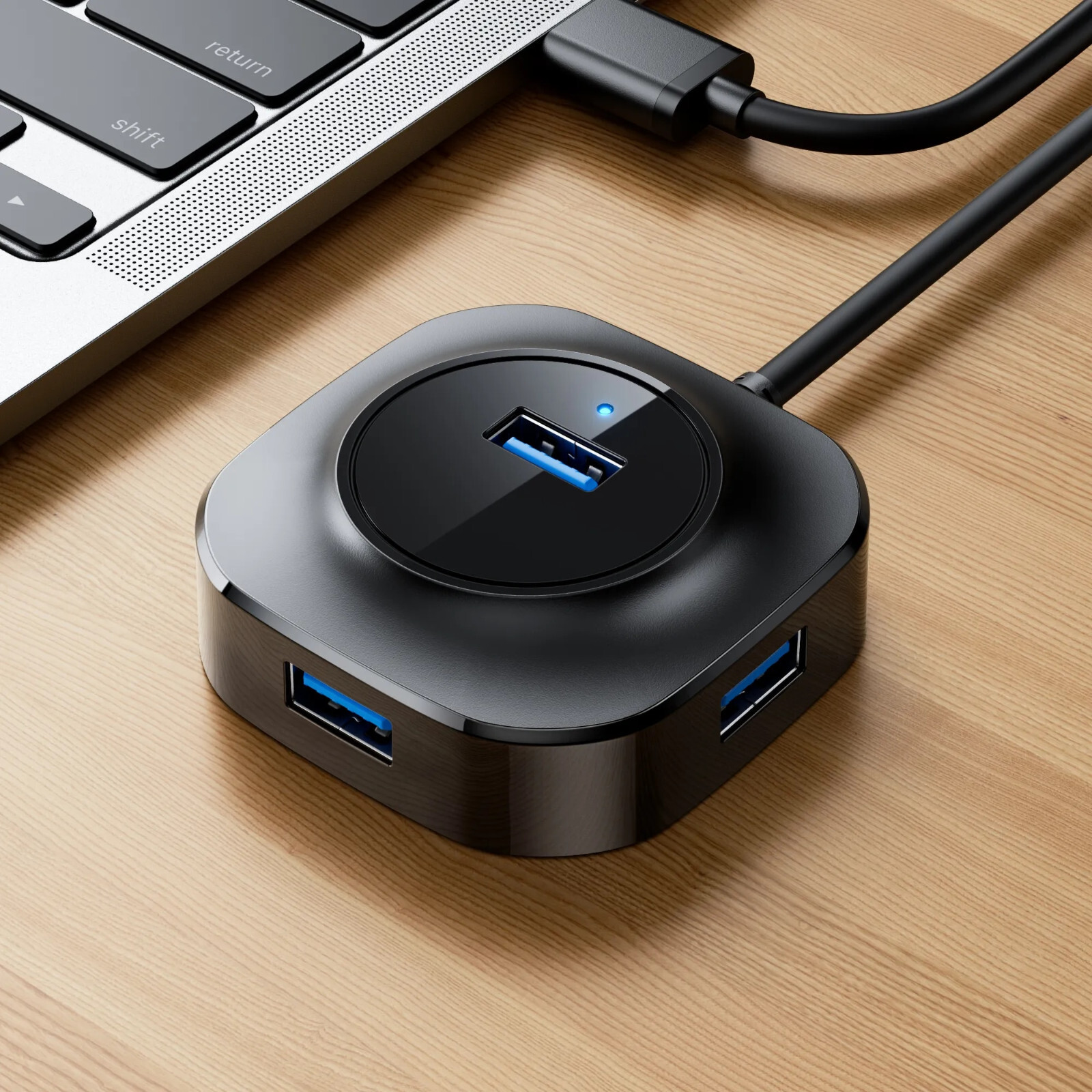 USB 3.0 Hub Multi USB Splitter Adapter 4 Port USB-Hub Expander For PC Mac Laptop