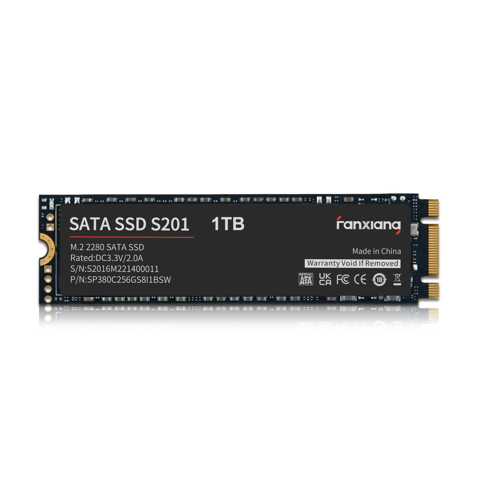Fanxiang M.2 SATA 1TB SSD Hard Drive TLC 6Gbs 560MB/S Internal Solid State Drive