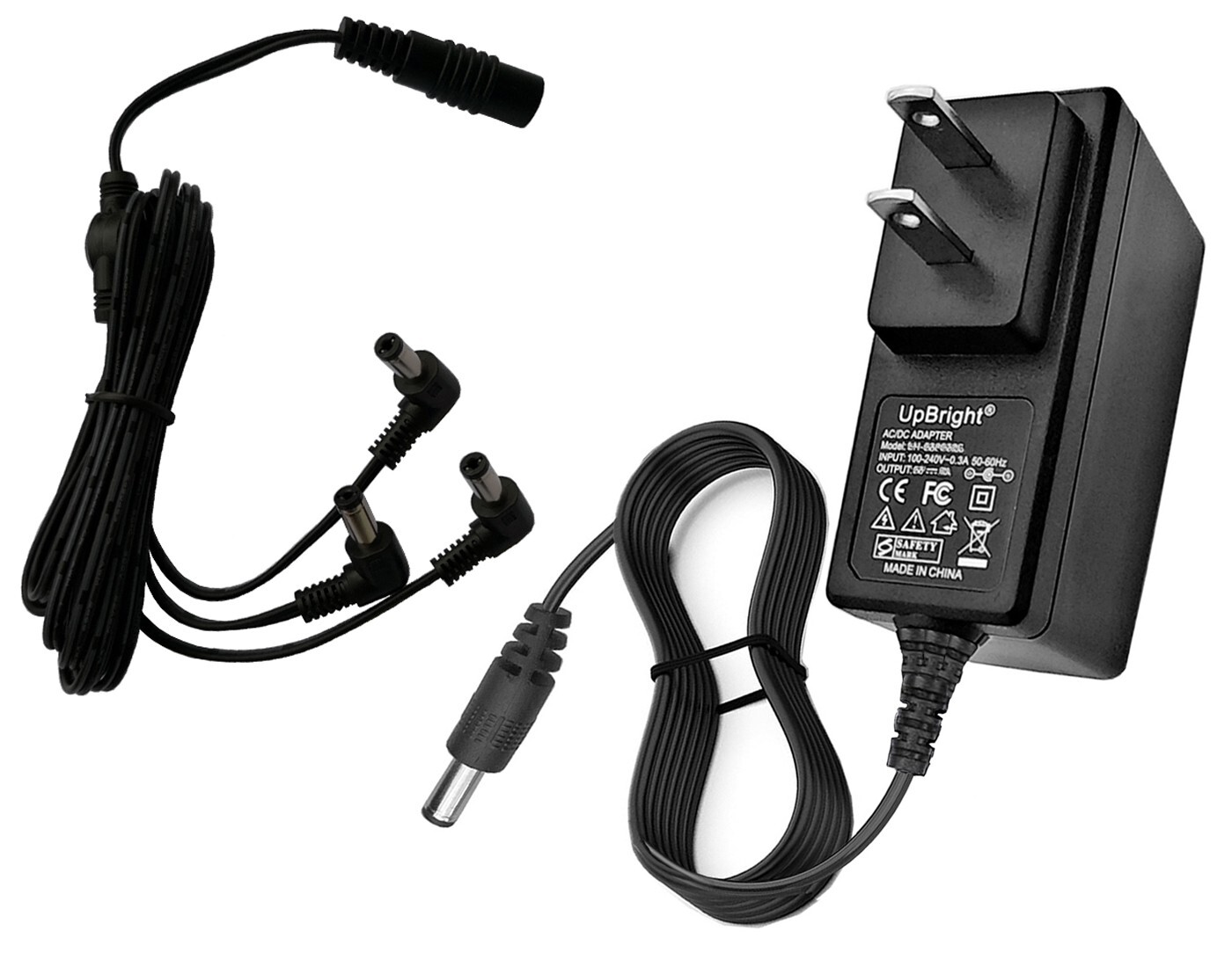 9 Volt 1A Guitar Pedal Effects Power Supply Adapter with 4 Way Daisy Chain Cord
