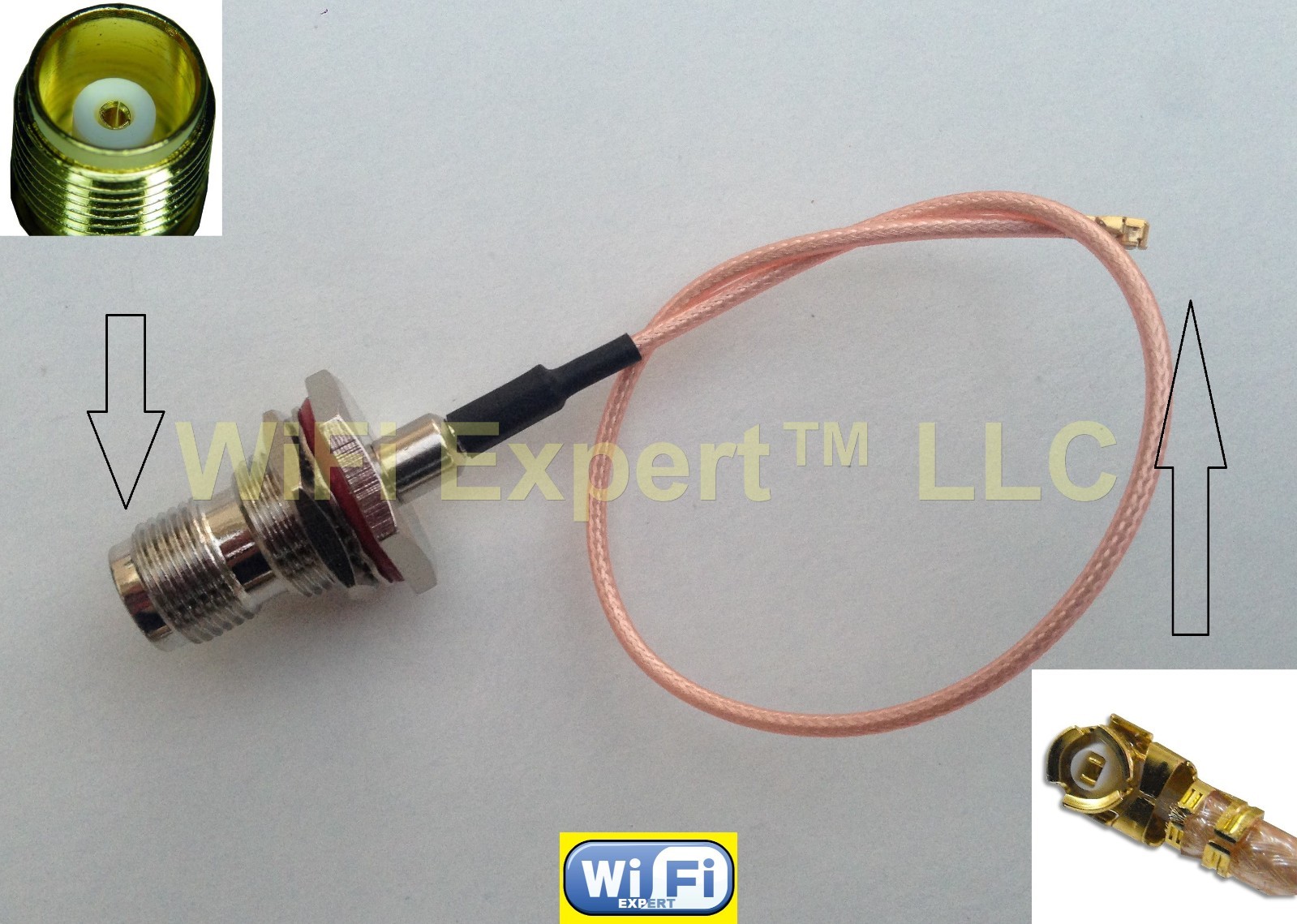 1 x Dual Band WiFi 5dBi Antenna TNC 2.4Ghz 5Ghz with 8″ U.Fl IPX Cable RG178 USA