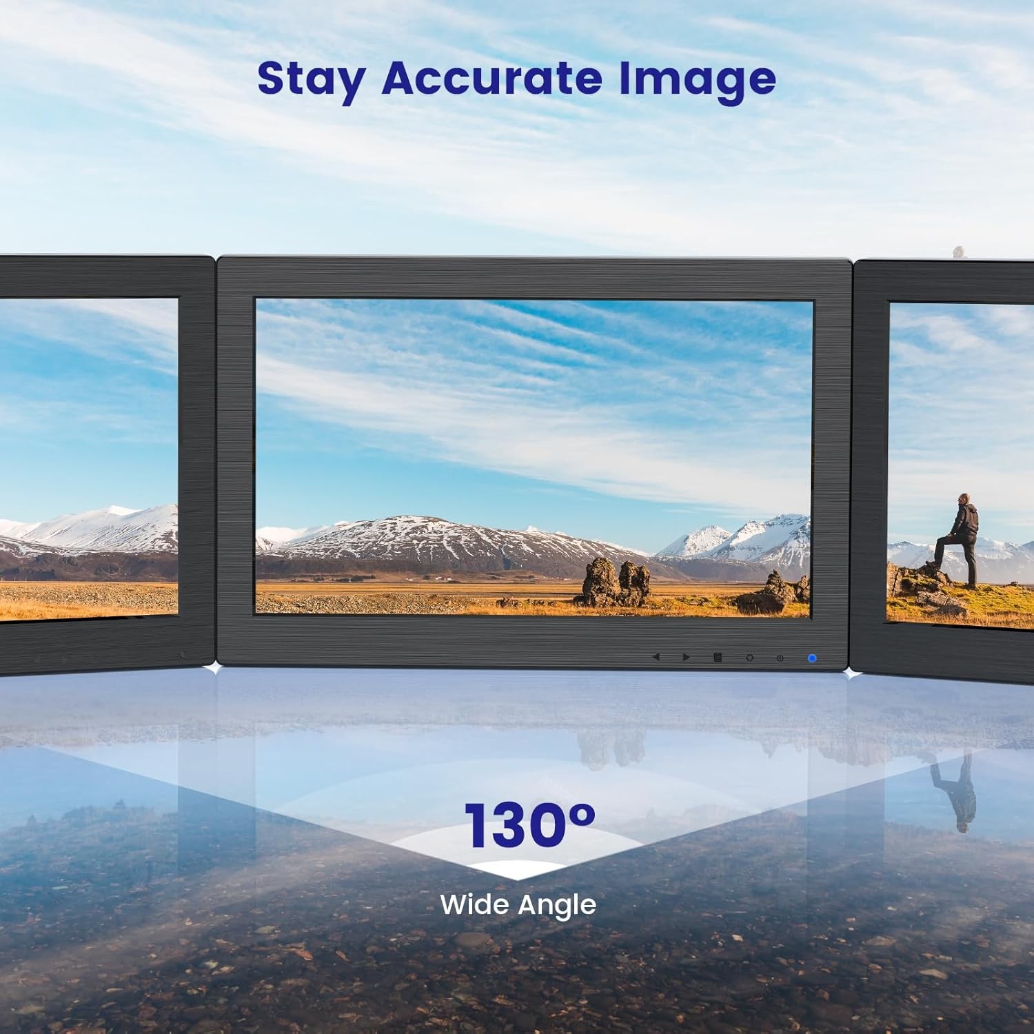 12-inch Small Monitor 1366×768 HD Mini LED Screen HDMI VGA Inputs Video Monitors