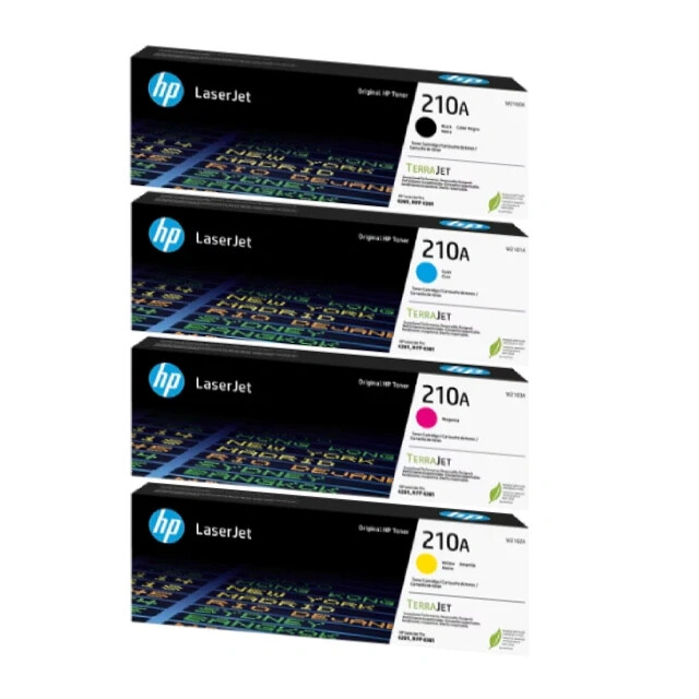 HP 210A Black/Cyan/Magenta/Yellow Standard Yield Toner Cartridge, Pack Of 4