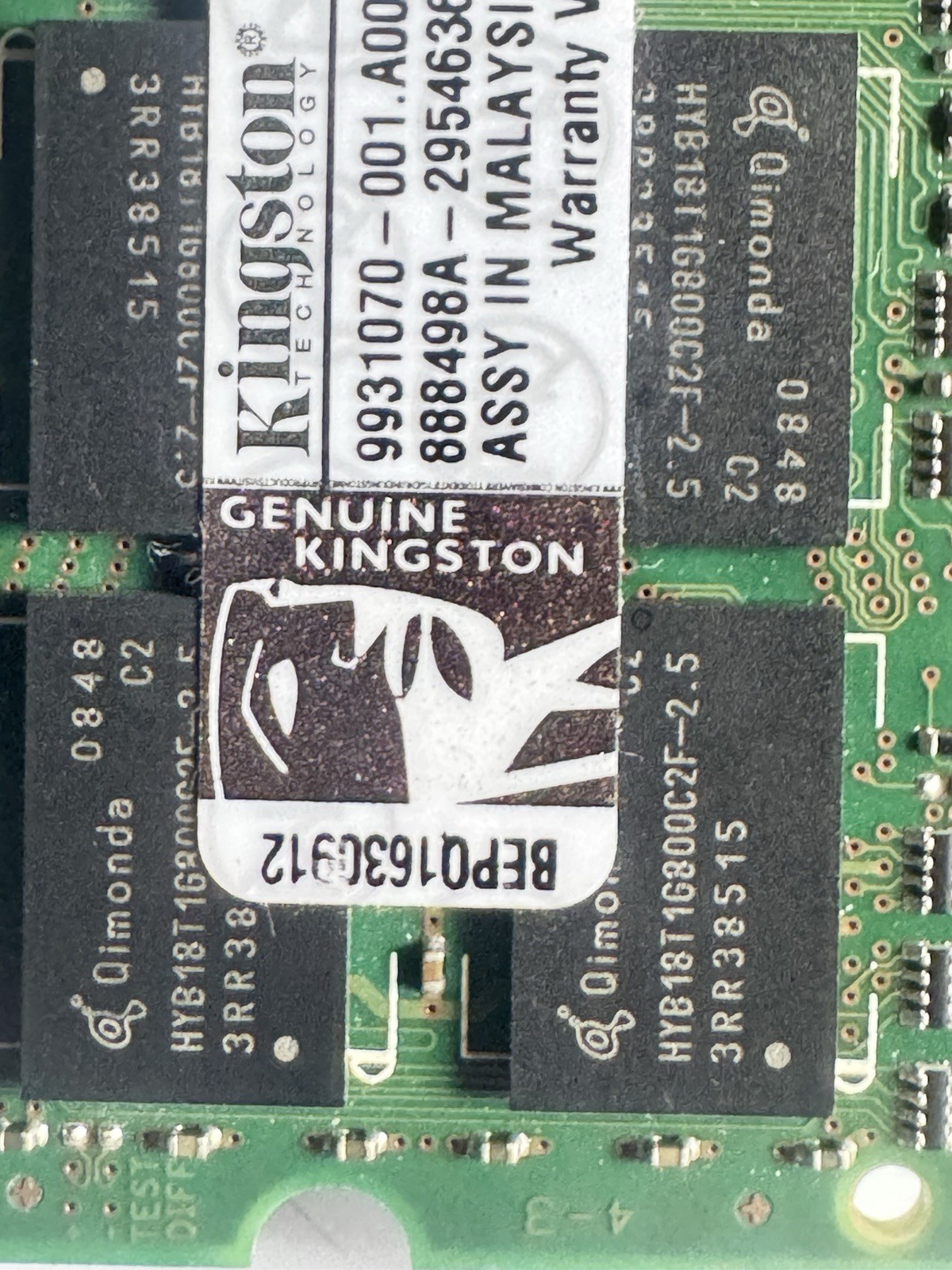 Kingston 2GB DDR2 667 COMPUTER RAM Memory KVR667D2S0/2GR