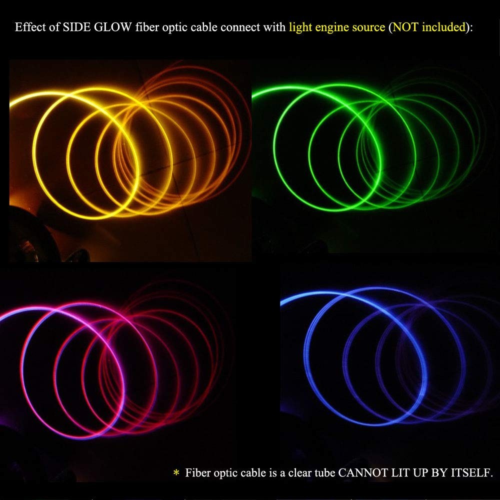 5mm*5m PMMA Plastic Side Glow Cable for Car Home Use Fiber Optic Light