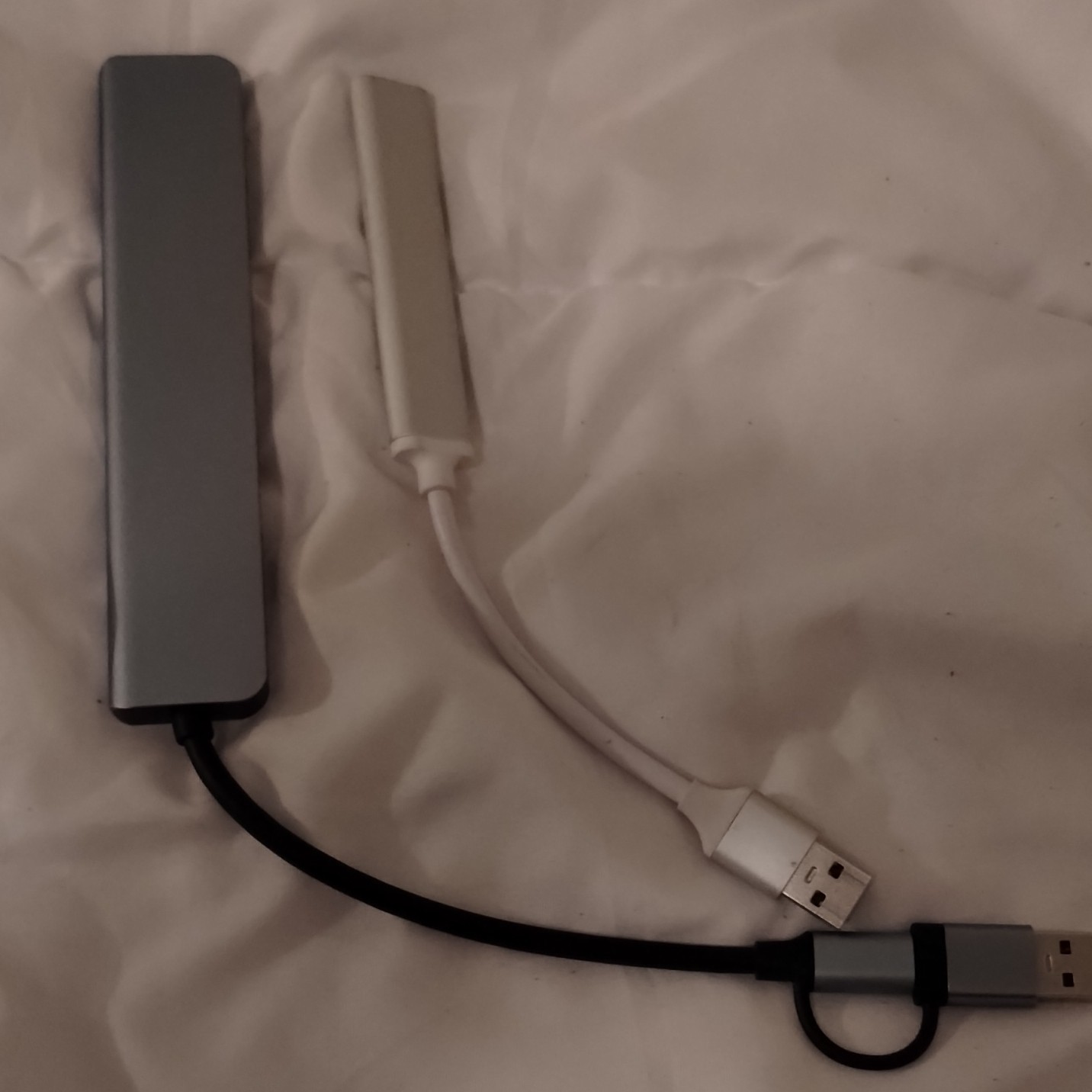 USB Hub Splitter Box 3-Port & 4-Port USB-A Portable White Silver Black