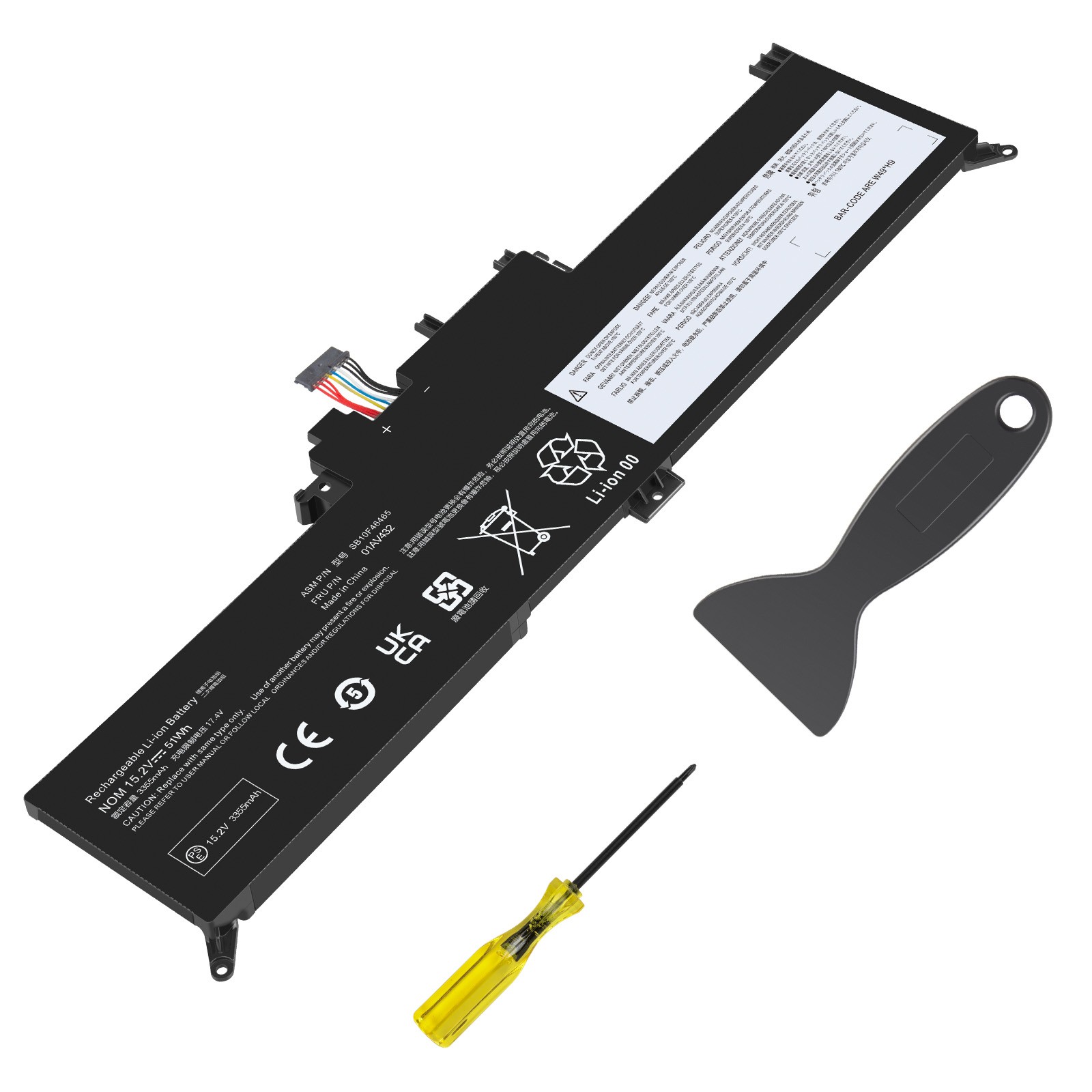 LOT 01AV432 Battery For Lenovo ThinkPad Yoga 12 X260 370 X380 00HW027 15.2V 51Wh