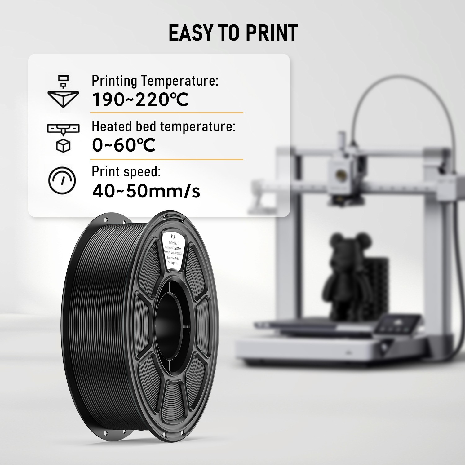 FILAZOO 5pcs Wholesale 3D Printer Filament 1KG PLA 1.75mm PLA Filament