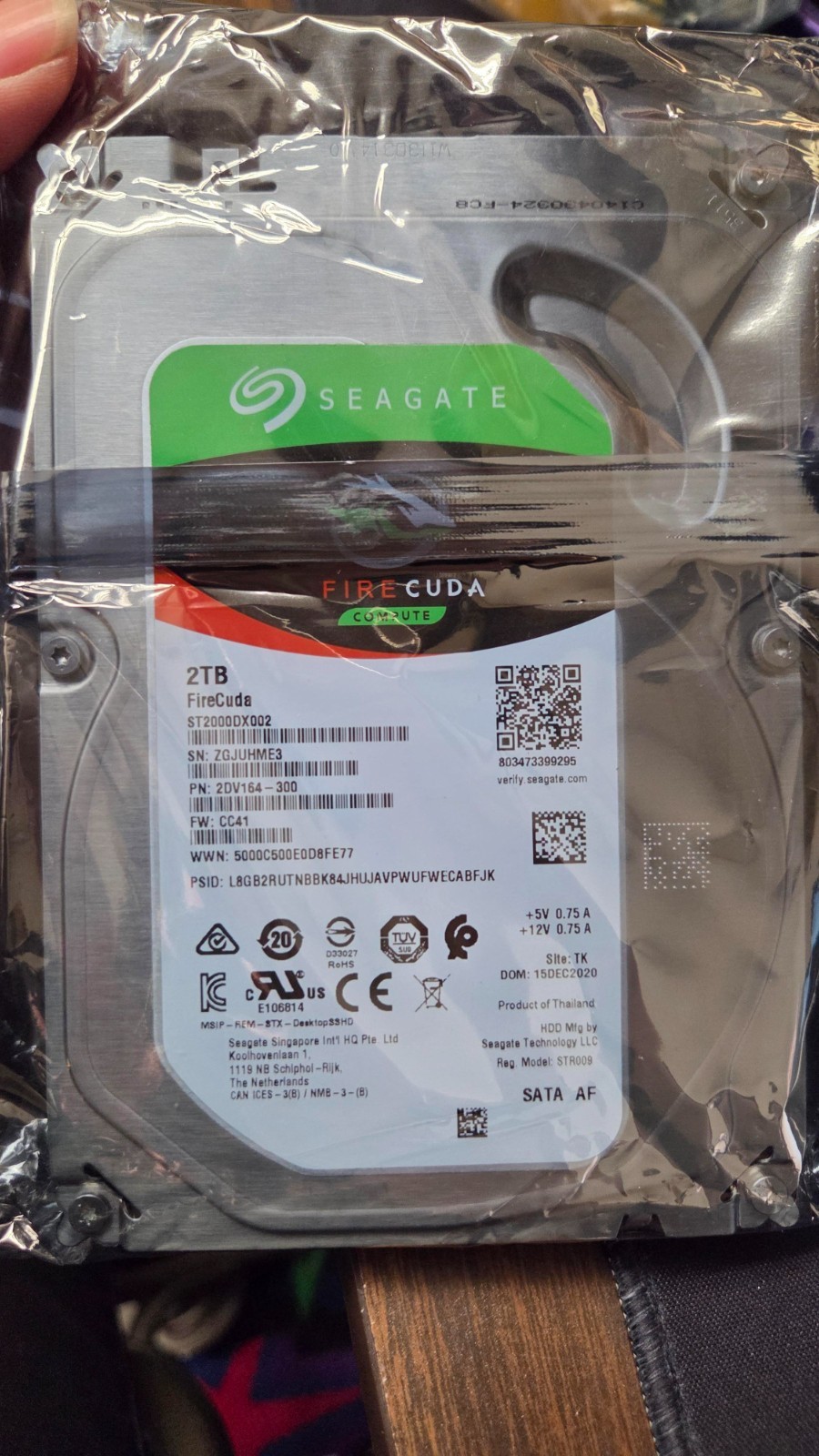 Seagate ST2000DX002 2TB Solid State Hybrid Drive for Desktop 7200rpm SATA OEM