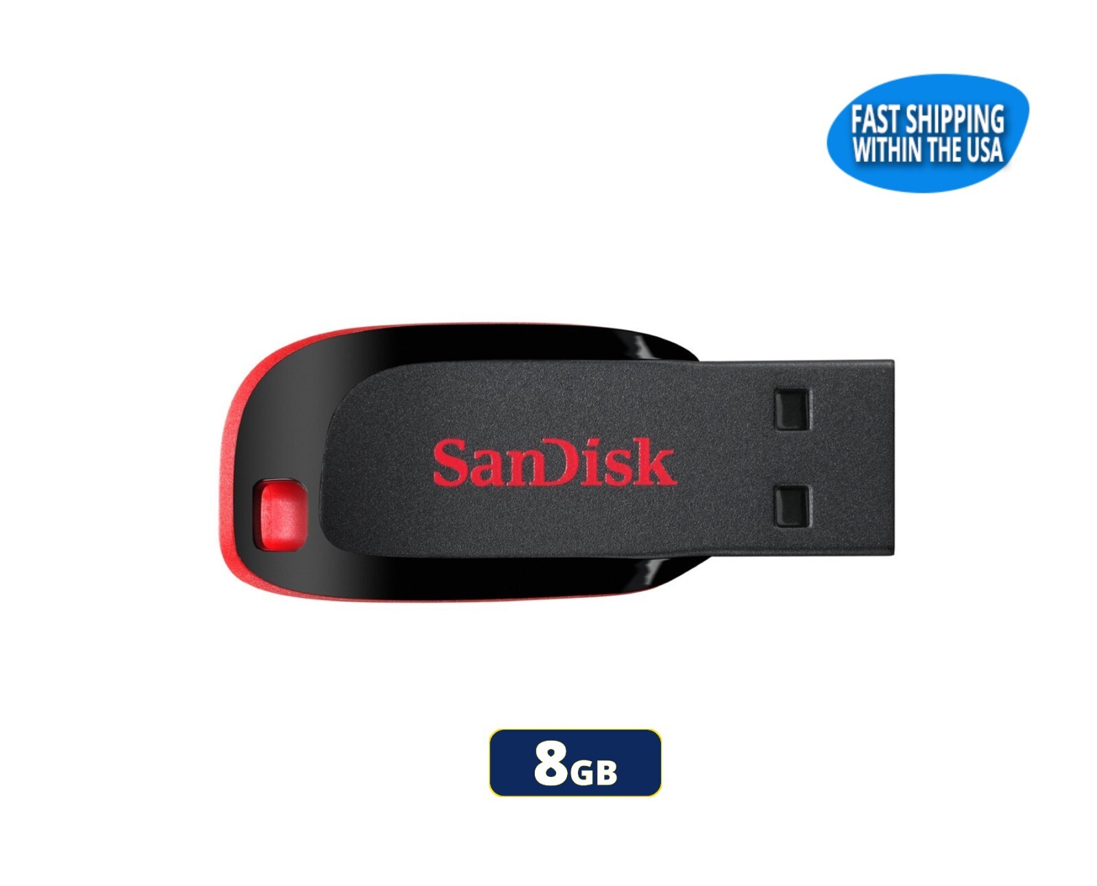 SanDisk Cruzer Blade 8GB USB 2.0 Flash Drive Thumb Drive Pen Drive