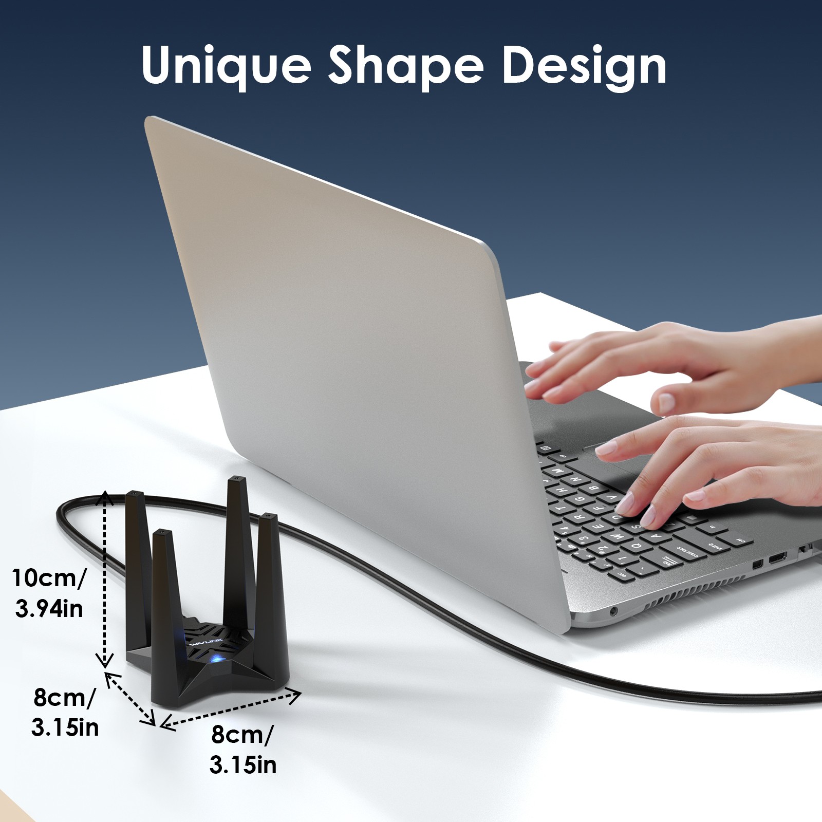 USB 3.0 WiFi Adapter for Desktop PC Wireless WiFi 7 WiFi 6E Tri-Band Dongle