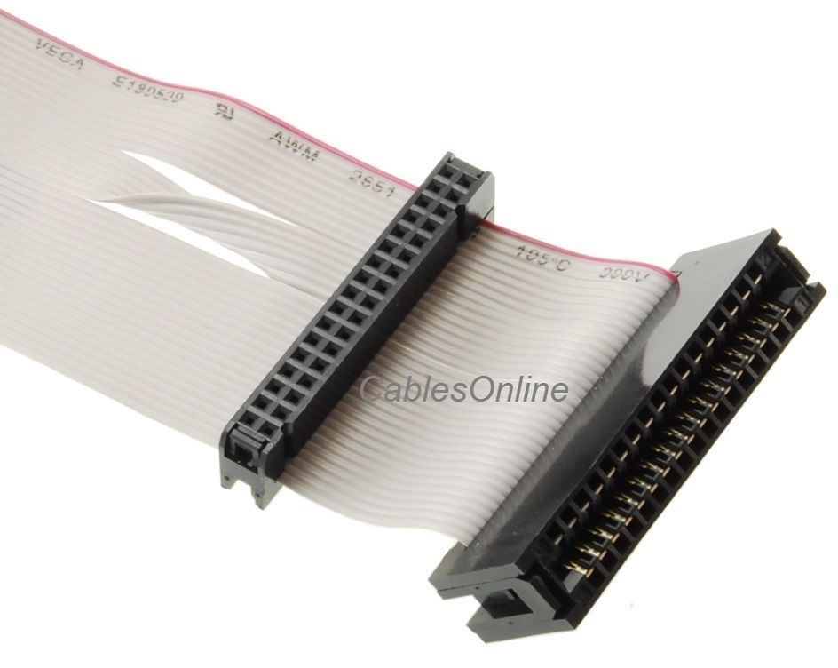 24″ Universal 34-Pin Floppy Drive Ribbon Cable for 3.5″ and/or 5.25″ Drives