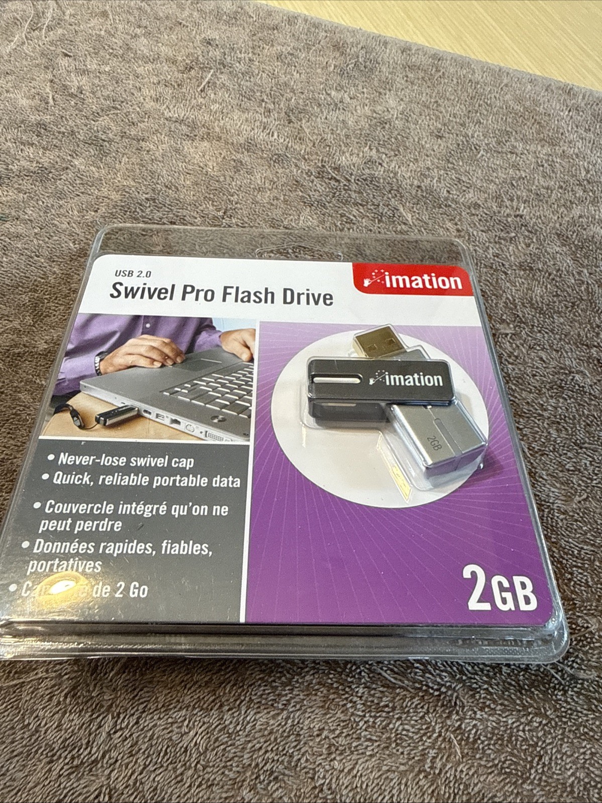 Imation Swivel Pro Flash Drive with 2GB storage capacity