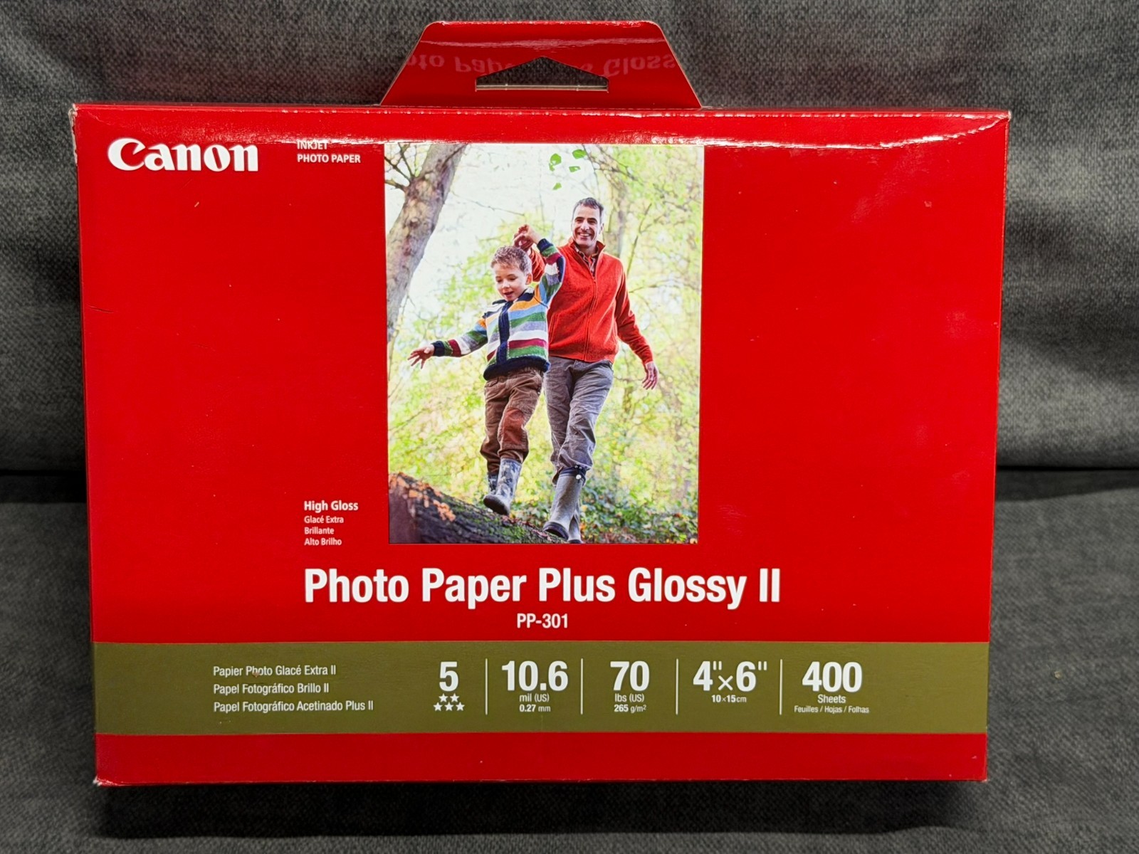 Canon 1432C007 4 x 6 inch Plus Glossy II Photo Paper – 400 Sheets – NIB