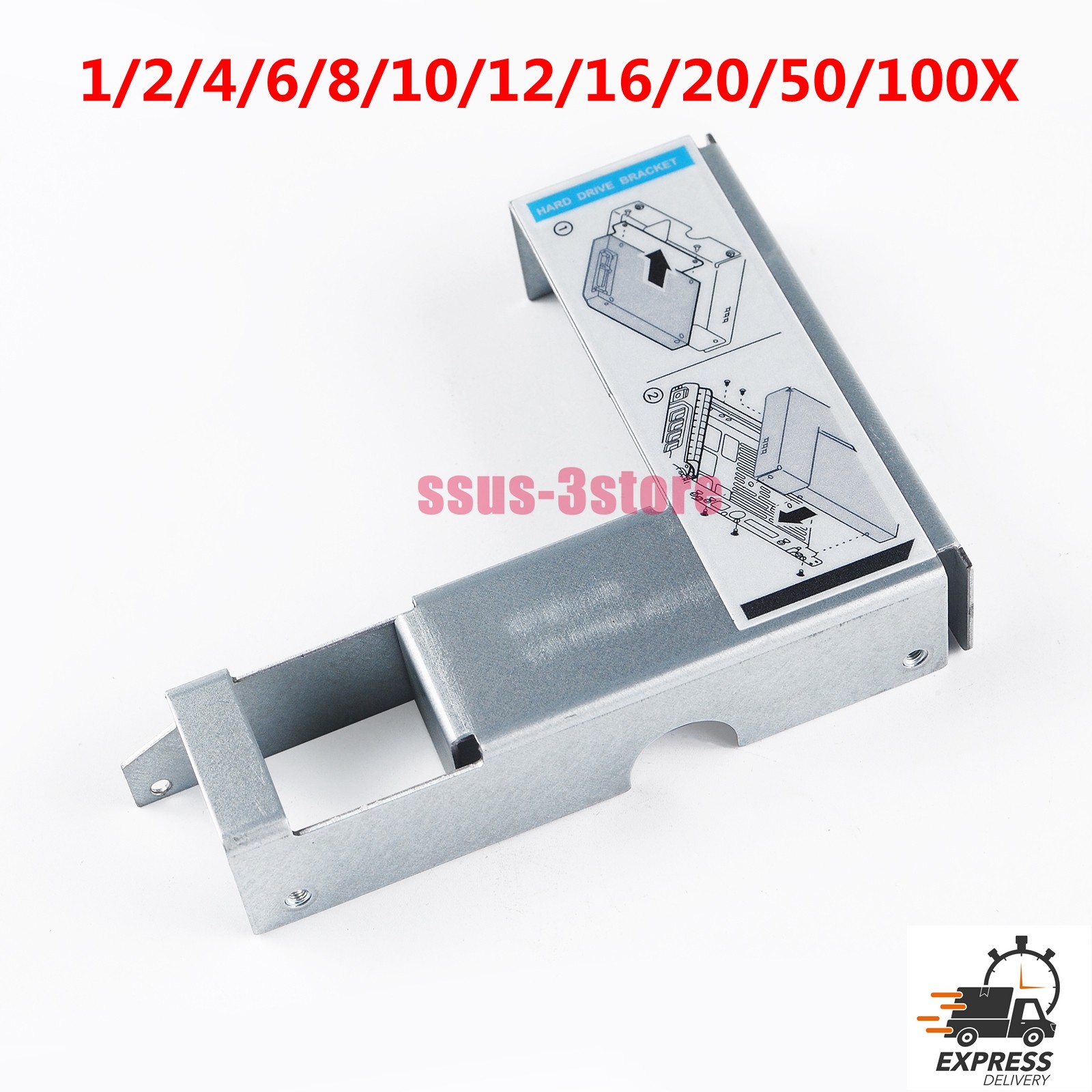 2.5″ To 3.5″ Adapter Bracket For Dell HP Caddy Tray KG1CH X7K8W F238F 651314