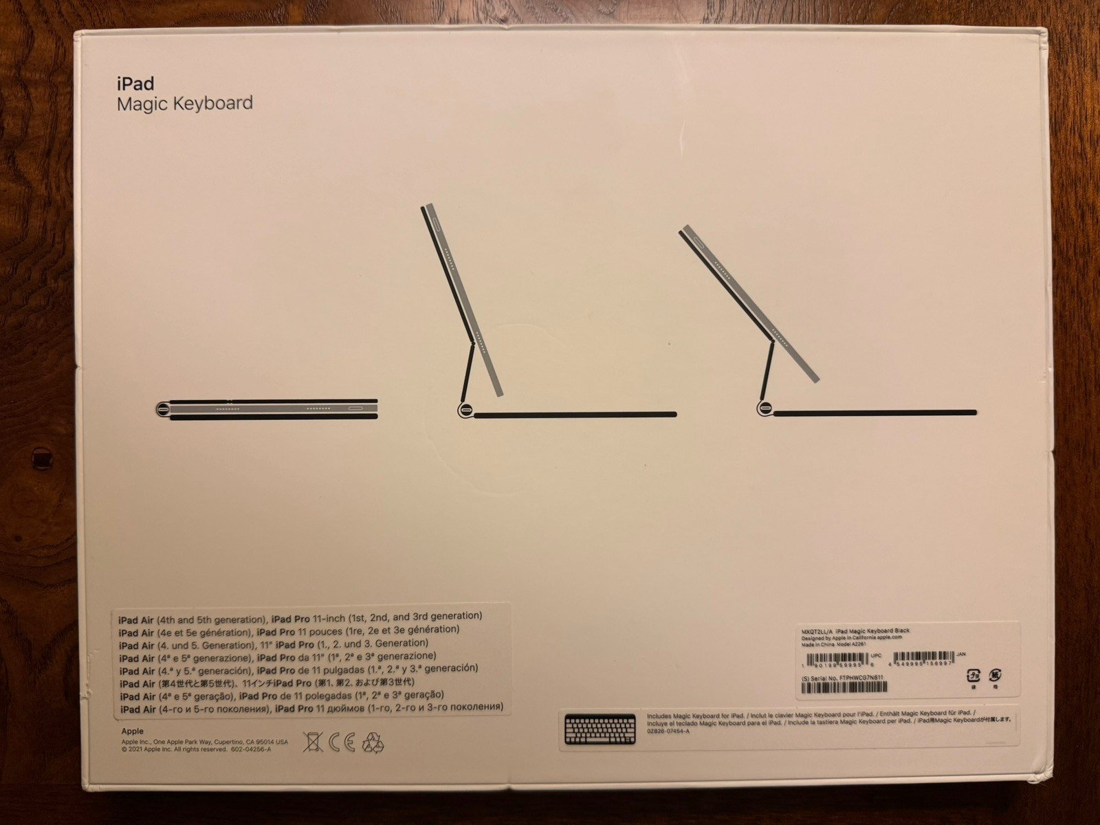 Apple Magic Keyboard (MXQT2LL/A) for Apple iPad Pro 11 & iPad Air – NOB!