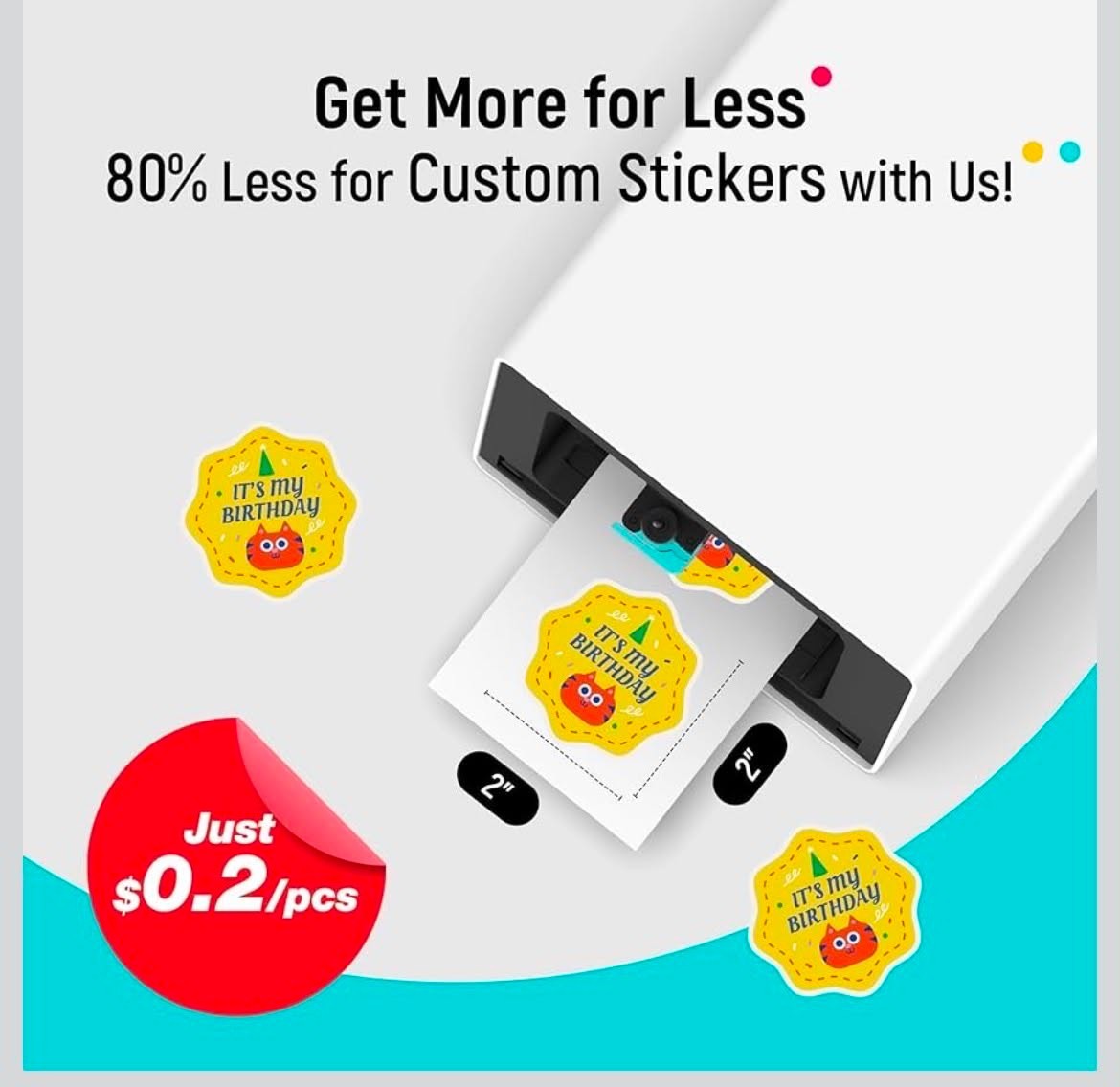 liene PixCut S1 Photo Sticker Paper 4×7 with ink Cartridge 72 Sheets NEW